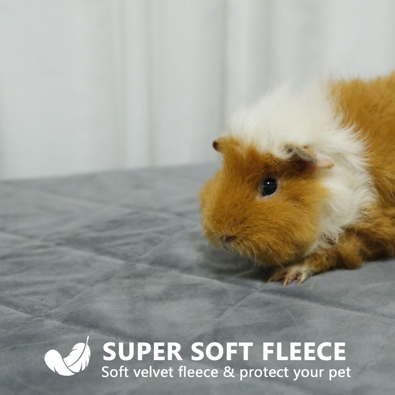 Guinea Pig Cage Fleece Liners, C&C 2X3 Washable Rabbit Bedding For Midwest Cage, Reusable & Anti Slip & Waterproof, Absorbent Gu