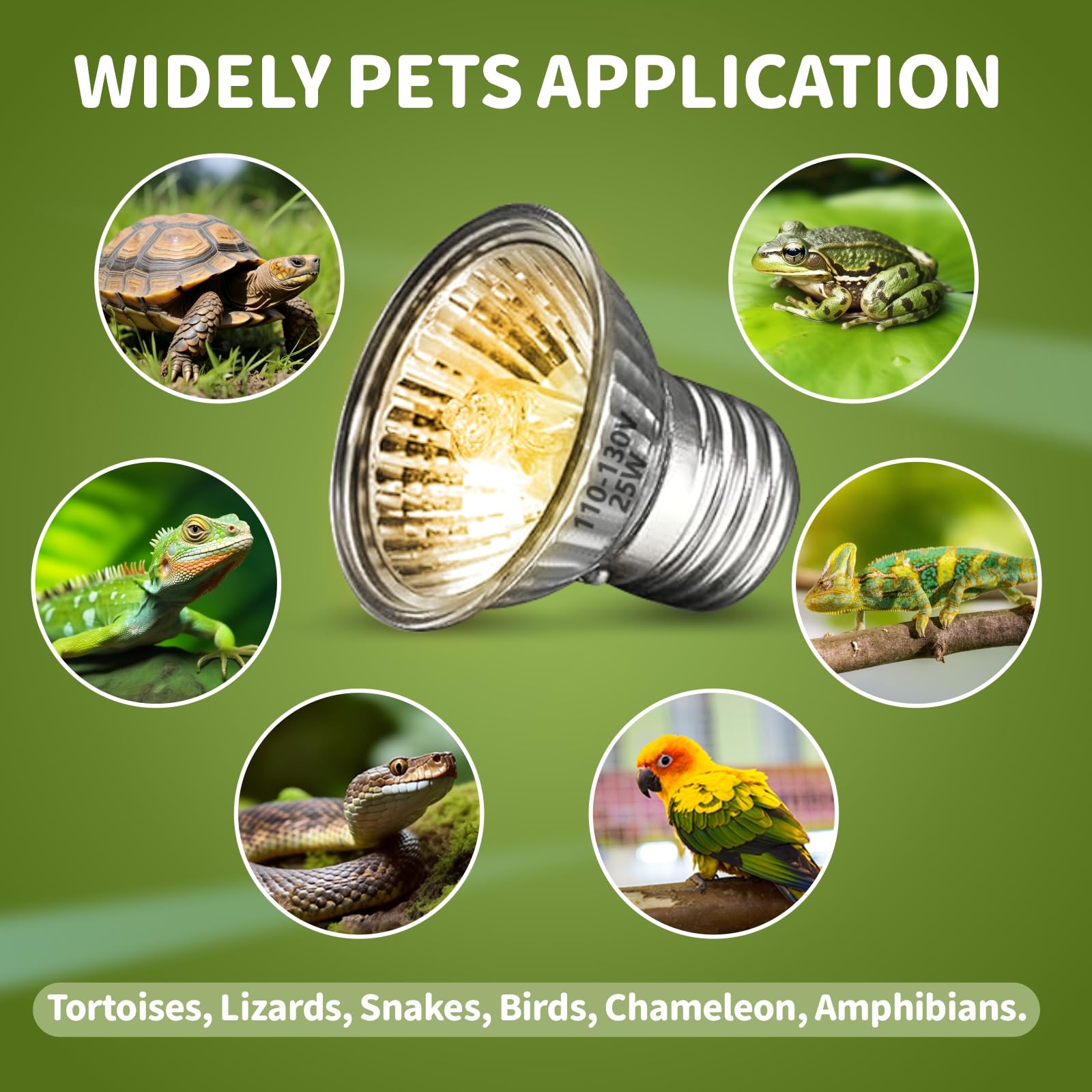 Gozilla 4 Pcs 50W Reptile Heat Lamp, E27 Uva Uvb Reptile Light Bulb, Heat Light Bulb For Tortoise, Bearded Dragon, Snakes.