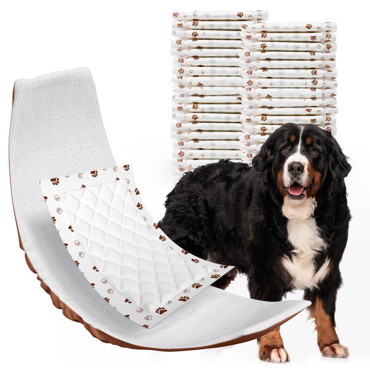 MICOOYO Dog Diaper Liners, Dog Diaper Pads, Disposable Dog Booster Pads Period Pads for Dogs, Belly Band Dog Diaper Liners Male 