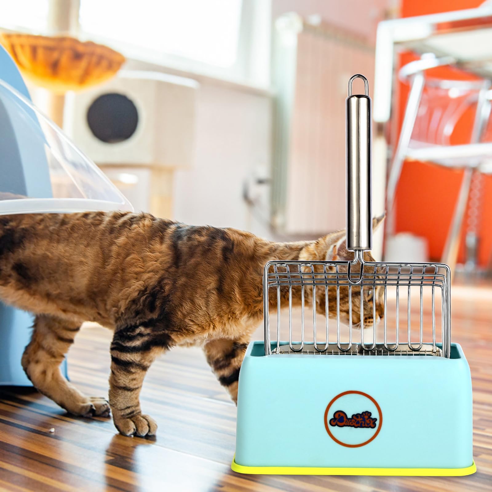 Dustnix Cat Litter Scoop, Metal Cat Litter Scoopers, Deep Shovel,Cat Litter Sifter, Kitten Poop Sifting,Heavy Duty Speed Sifter