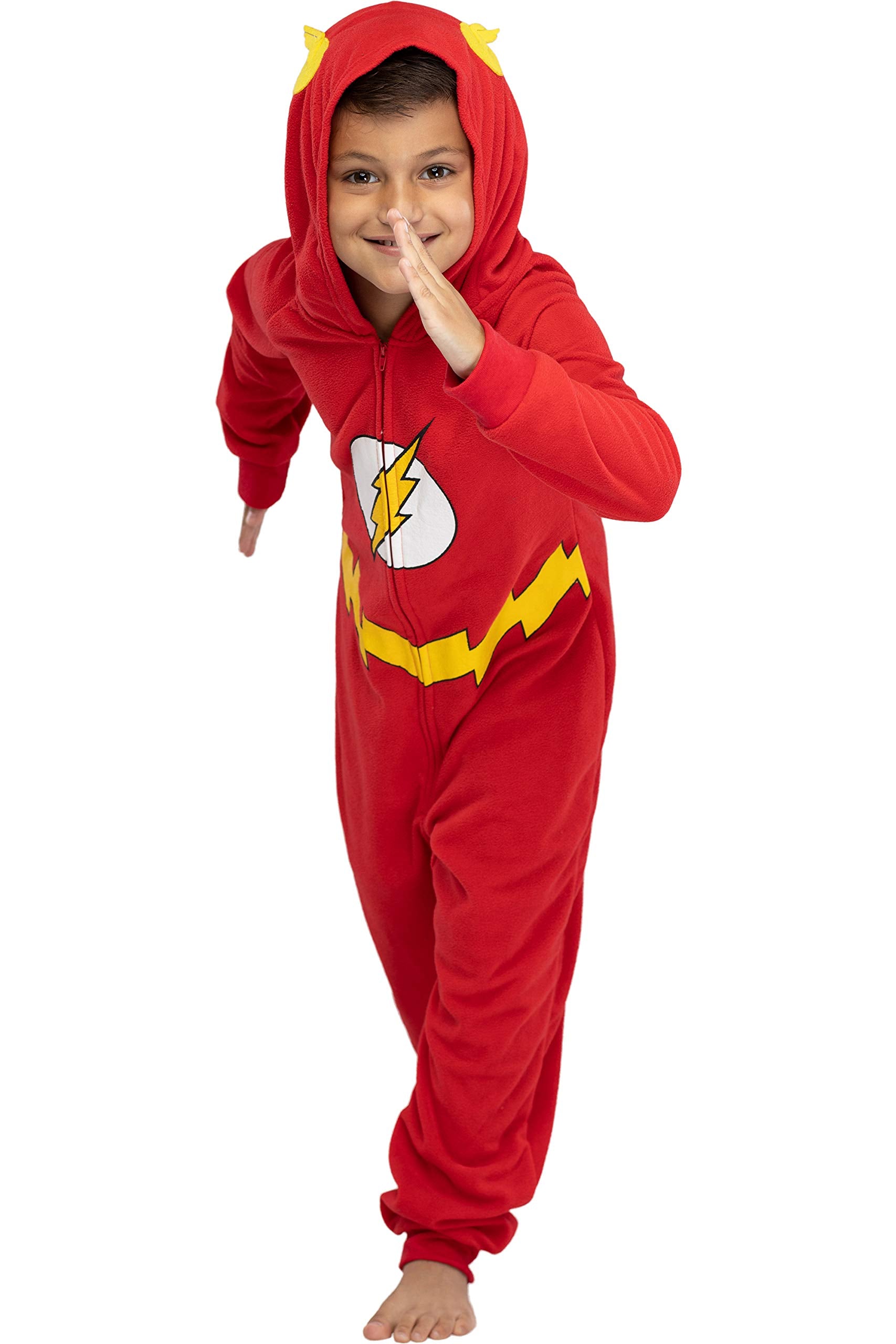 DC Comics Justice League Superhero Matching Family Pajamas Union Suit (Boys, Flash, L/XL)