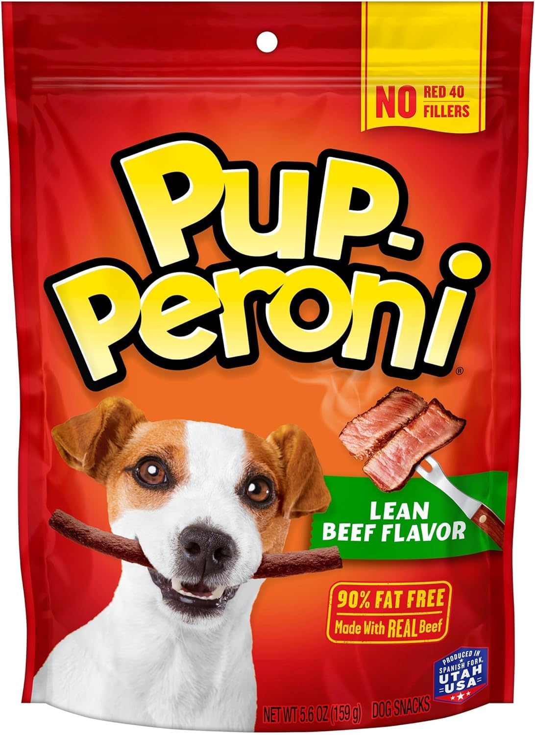 Pup-Peroni Dog Treats, Lean Beef Flavor, 5.6 Ounce (Pack of 8), Made with Real Beef, 90% Fat Free