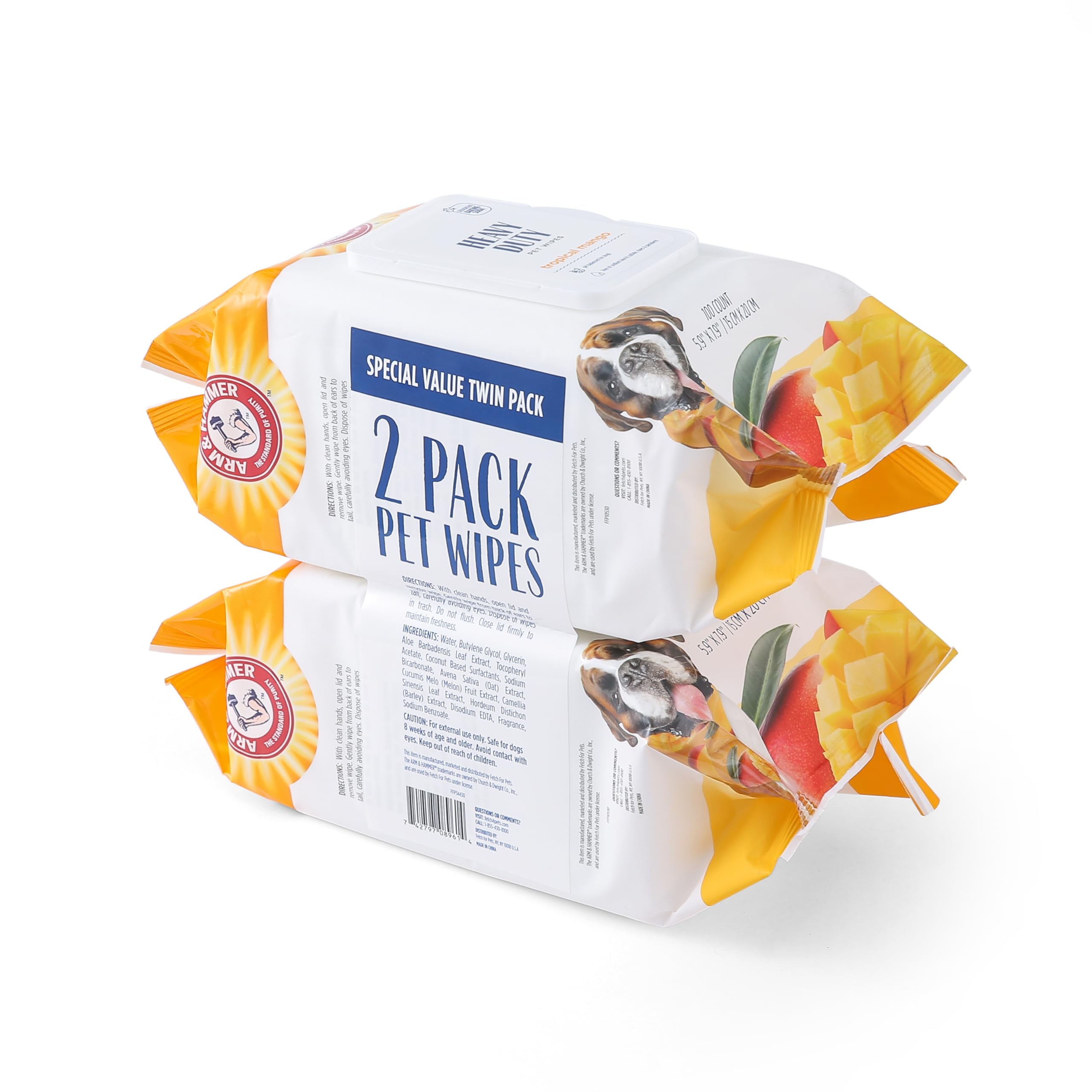 Arm & Hammer For Pets Heavy Duty Multipurpose Bath Wipes For Dogs | All Purpose Dog Wipes Remove Odor & Refresh Skin For Pets |