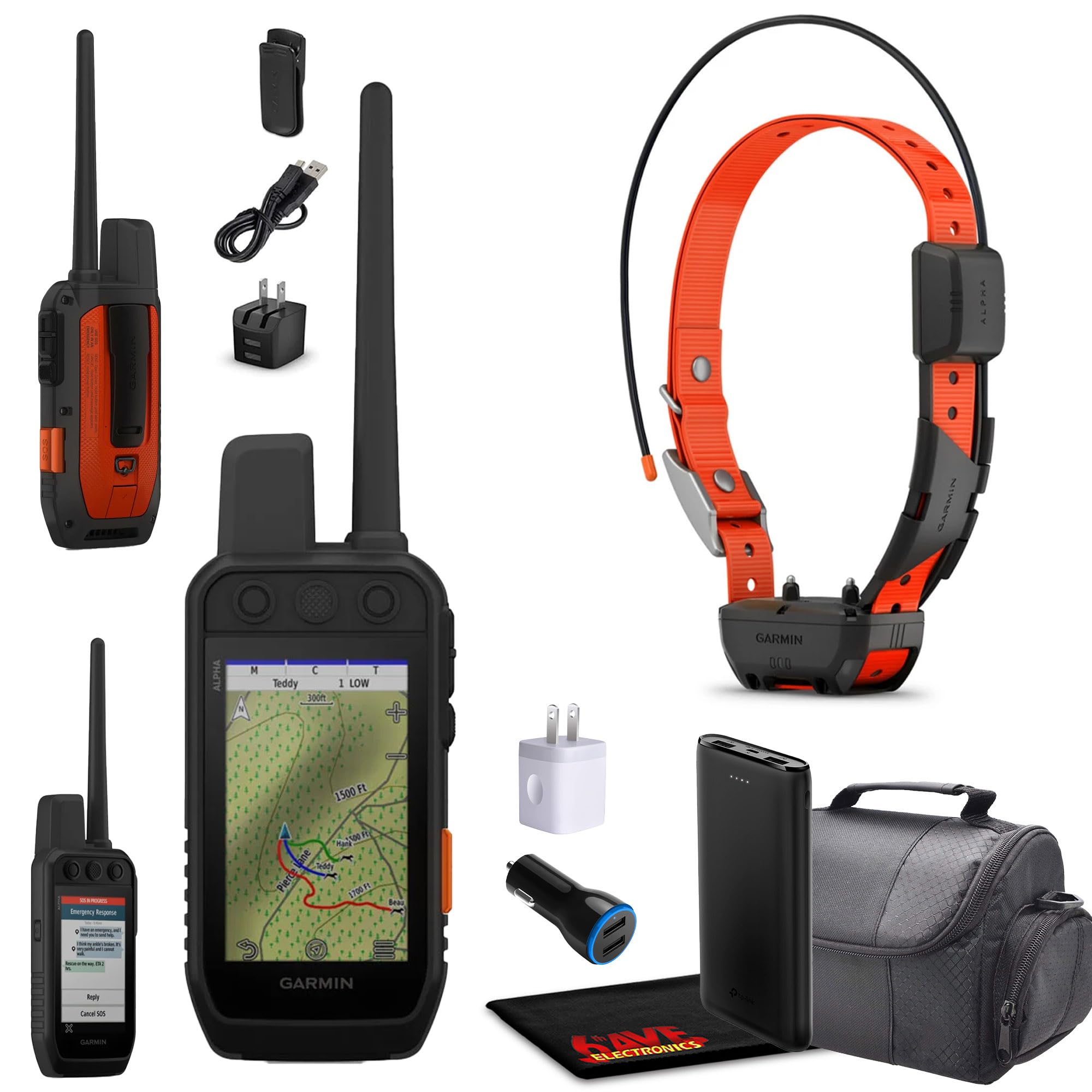 Garmin Alpha 300i Handheld Advanced Tracking & Training System with inReach Satellite Technology Bundle with Garmin Dog Collar A