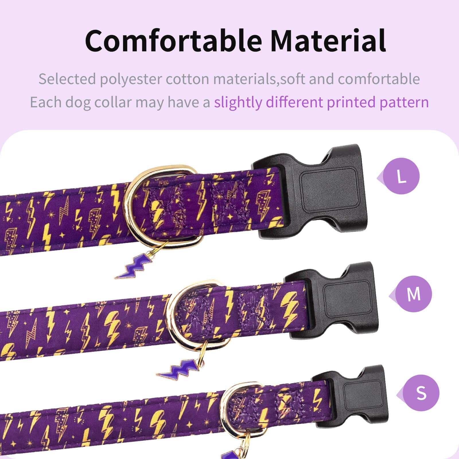 Gelwoo Personalized Dog Collars,Adjustable Puppy Collars With Safety Buckle For Small Medium Large Dogs,Cute And Unique Pink Che