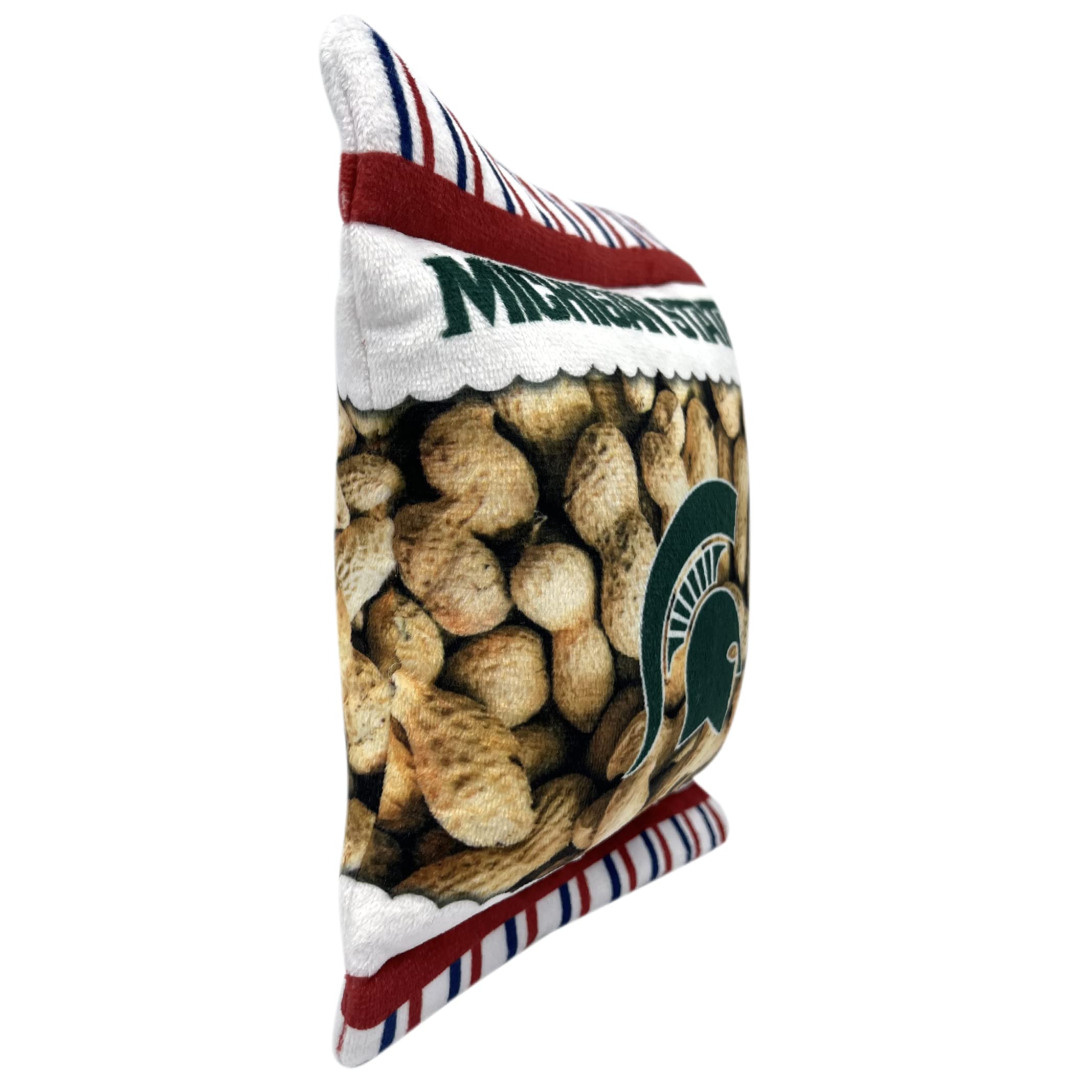 Pets First Ncaa Michigan State Spartans Crinkle Fine Plush Dog & Cat Squeak Toy- Cutest Stadium Peanuts Snack Toy For Dogs & Cat