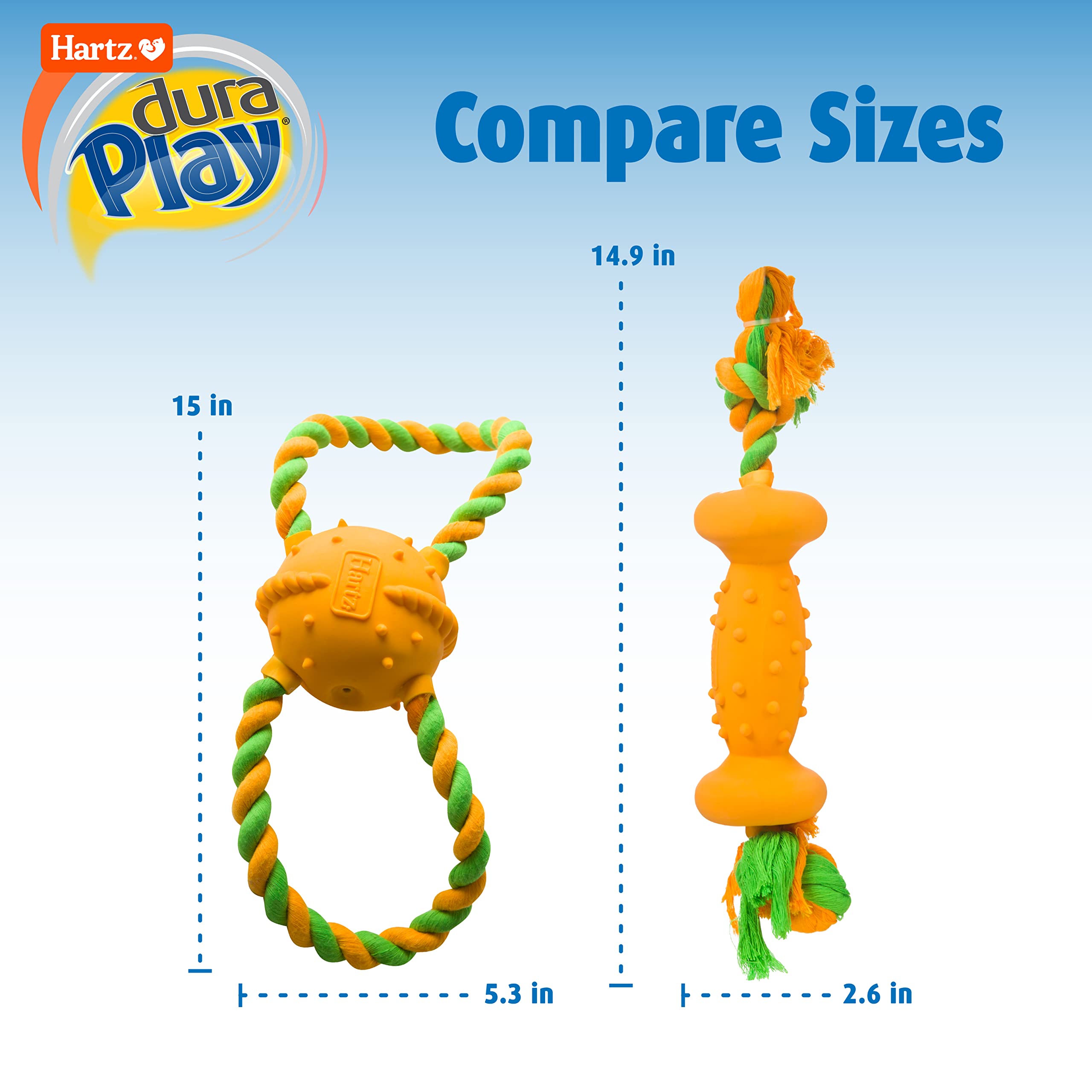 Duraplay Tug Of Fun Dumbbell Dog Toy