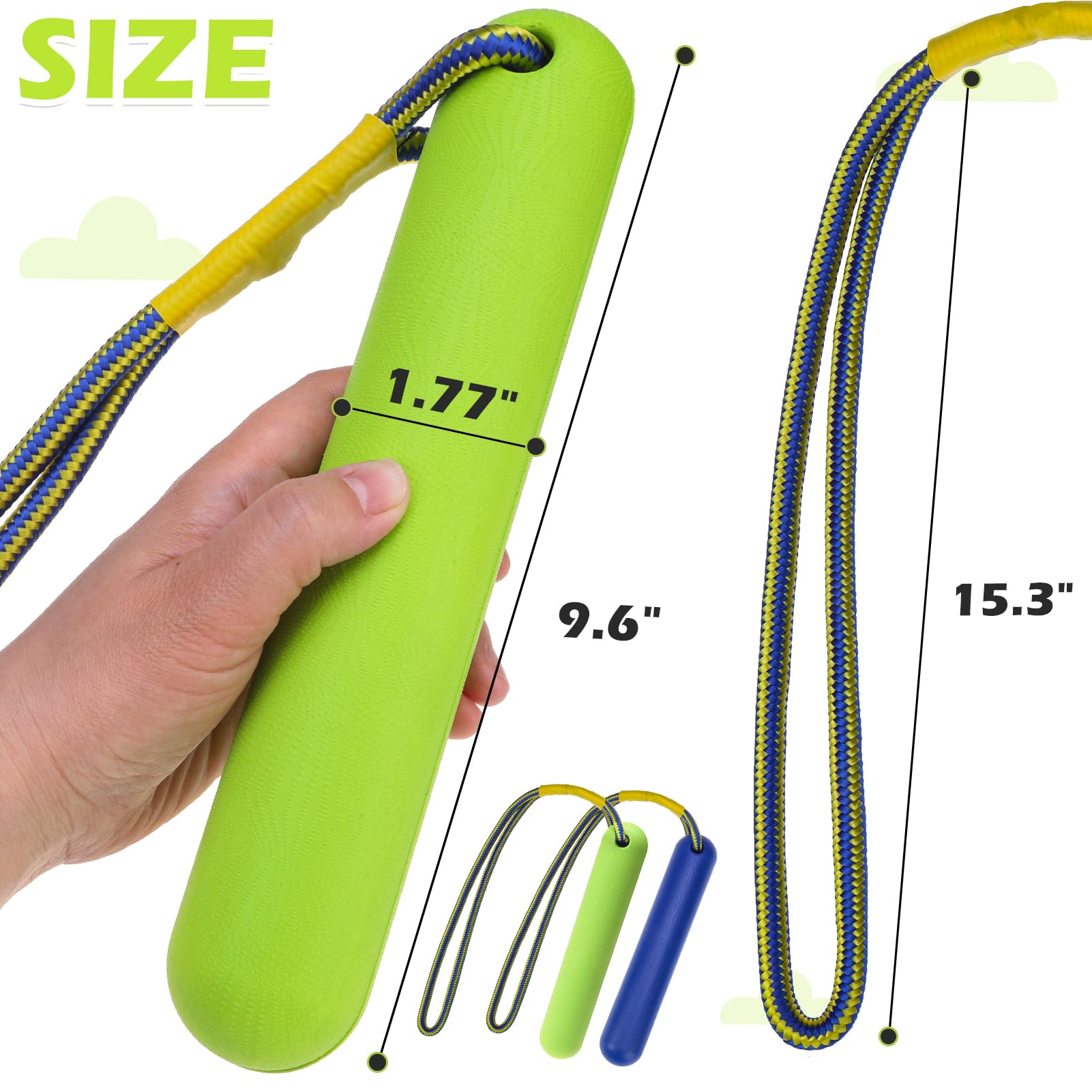 Expawlorer Dog Bumpers For Water Retrieving - Floating Dog Water Toys Amphibious Fetch Stick Toy For Pool Lake Beach, Interactiv