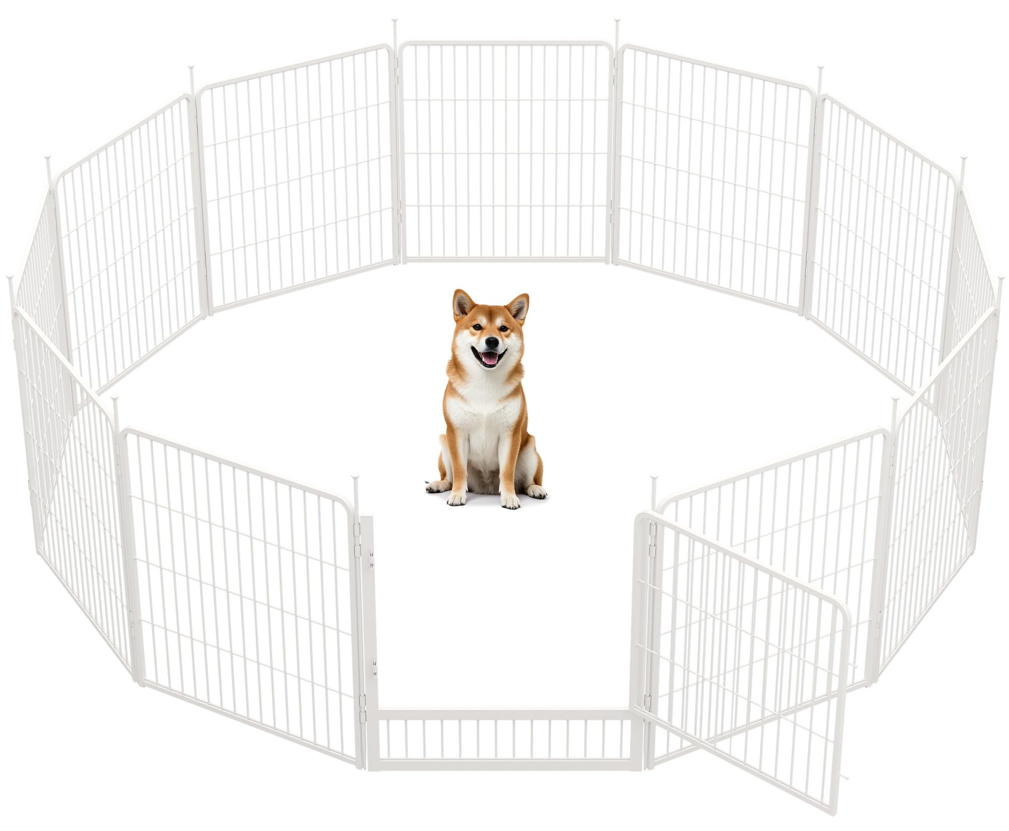 Sunsgrove Indoor Dog Playpen With Wider Door, 24 Inch 12 Panels Non Slip Dog Pen Indoor, Anti Rust Dog Fence, Free And Safe Play