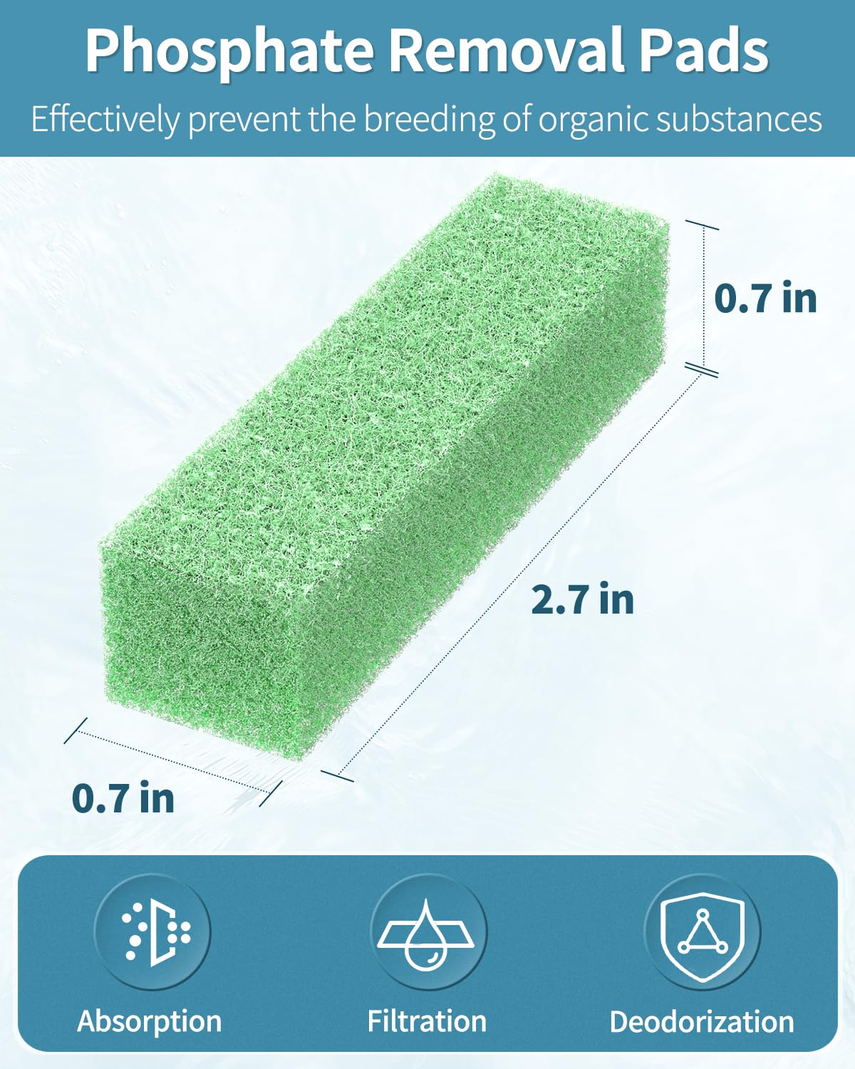 Pawfly 6 Count Phosphate Removal Filter Pads For Quietflow Led Pro Aquarium Power Filter Model 10 Mini Fish Tank Phosphate Reduc