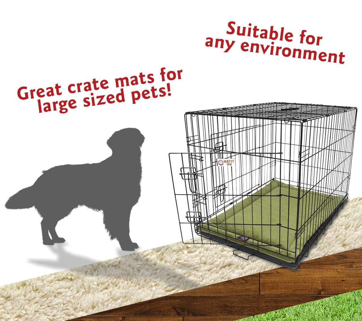 42' Villa Fern Crate Dog Bed Mat By Majestic Pet Products