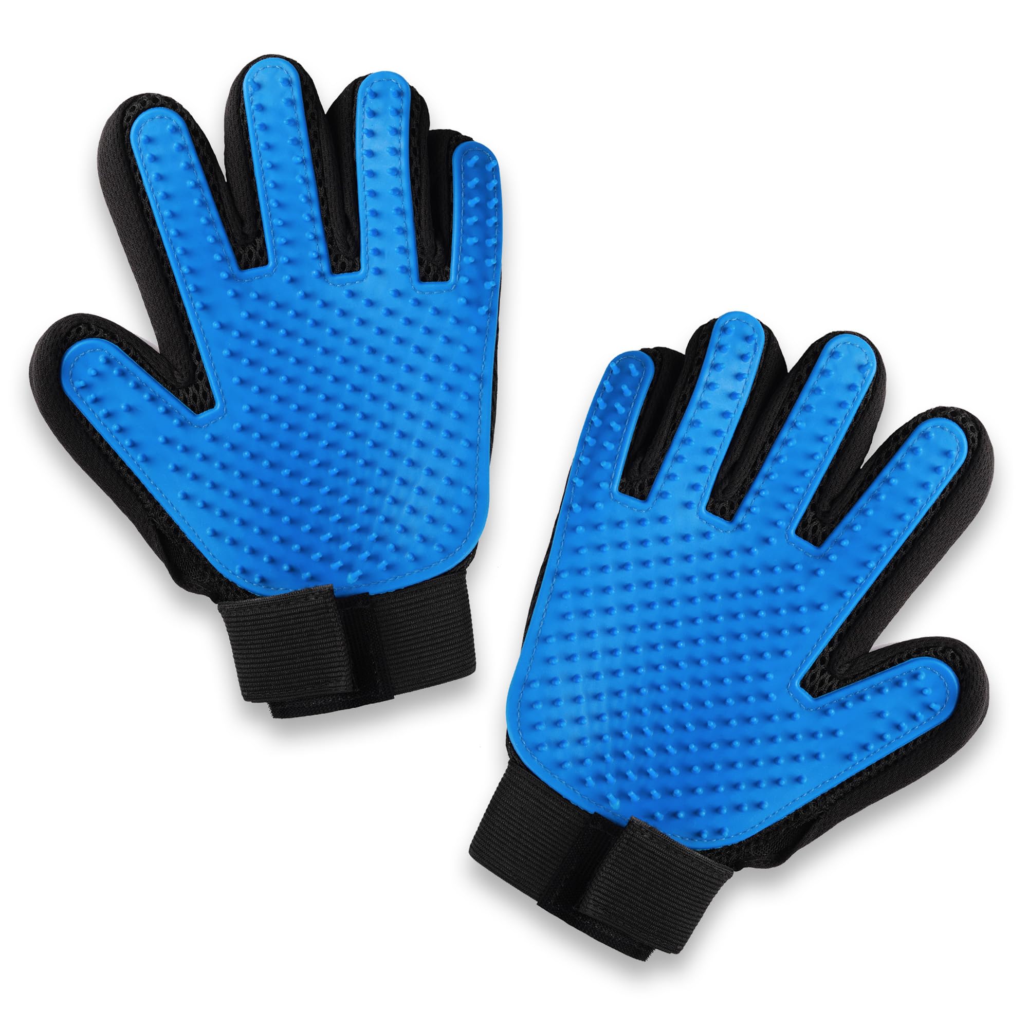 Pets First Dog Grooming Gloves Best Professional Deshedding, Brushing, Cleaning Mitt Tool for Small, Medium or Large Dogs & Cats