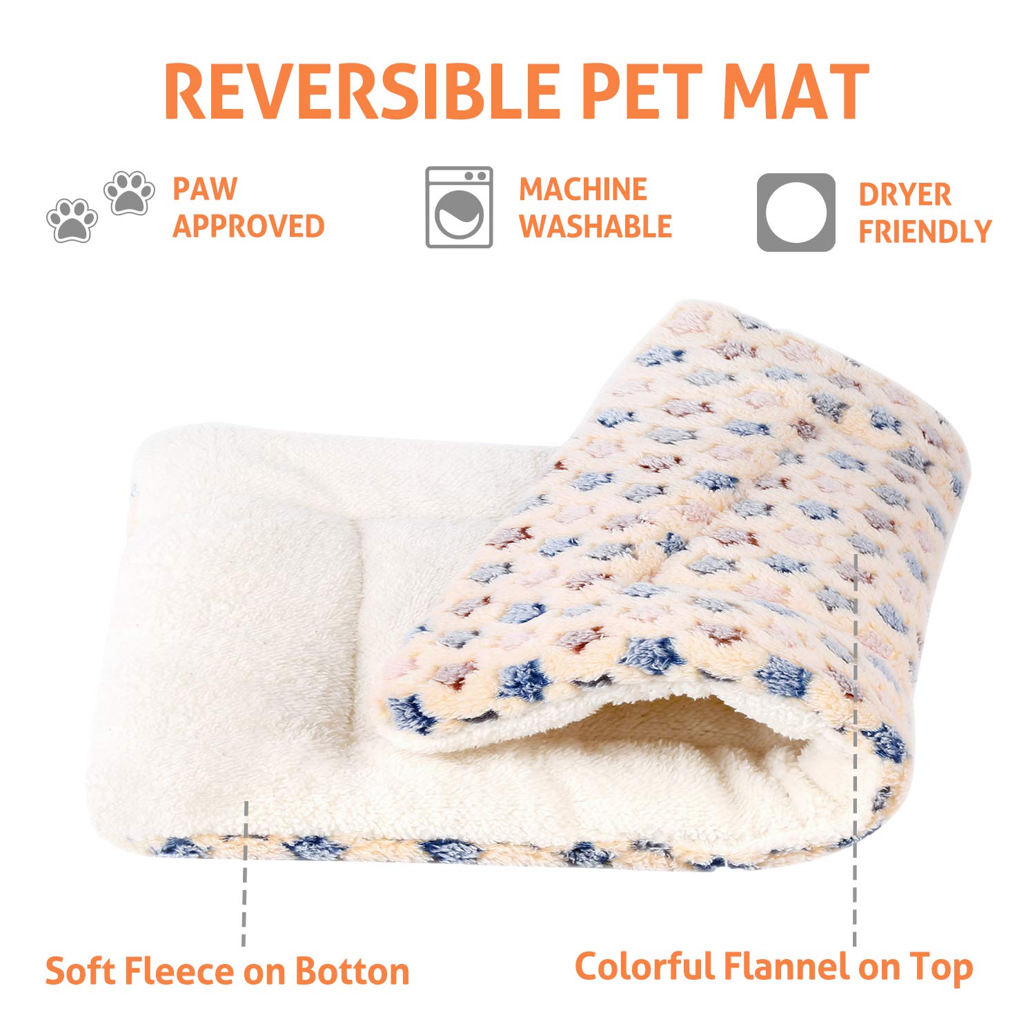 Mora Pets Dog Bed Crate Pad Ultra Soft Pet Bed With Cute Star Print Washable Crate Mat For Large Medium Small Dogs Reversible Fleece Dog Crate Kennel Mat Cat Bed Liner 35 X 22.8 Inch Brown