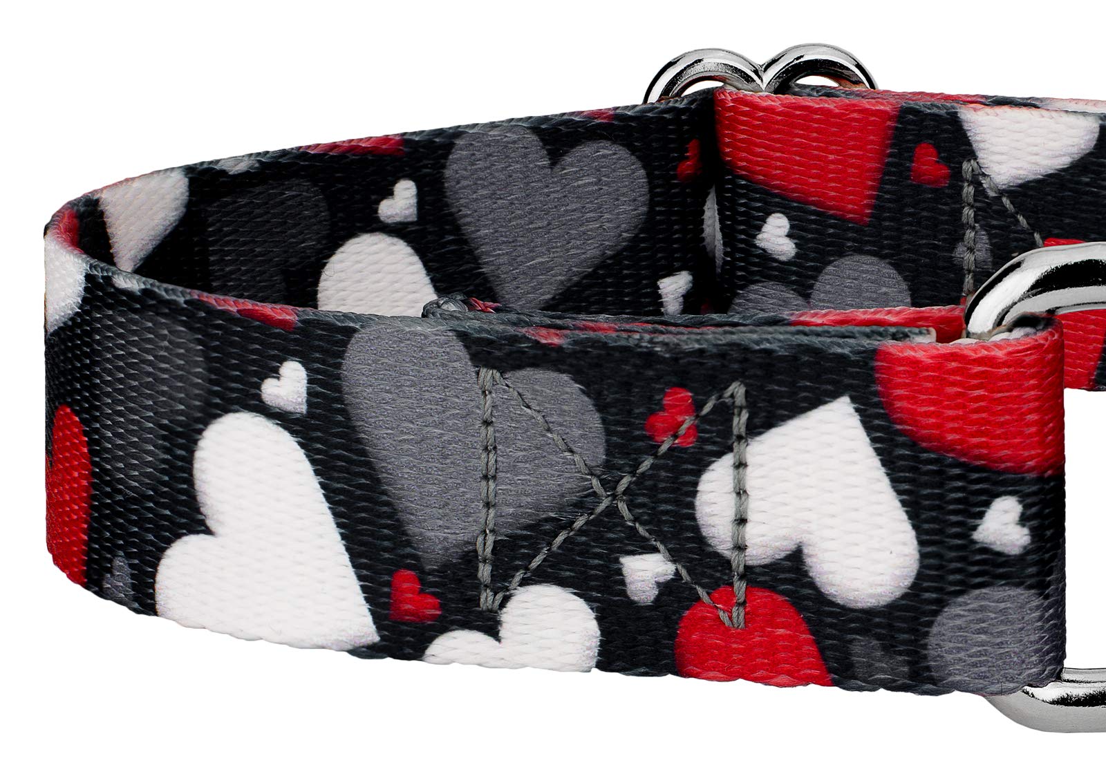 Country Brook Petz - Be Mine Martingale Dog Collar And Leash Limited Edition - Affection Collection Featuring Designs You'Ll Adore (1 Inch, Medium)