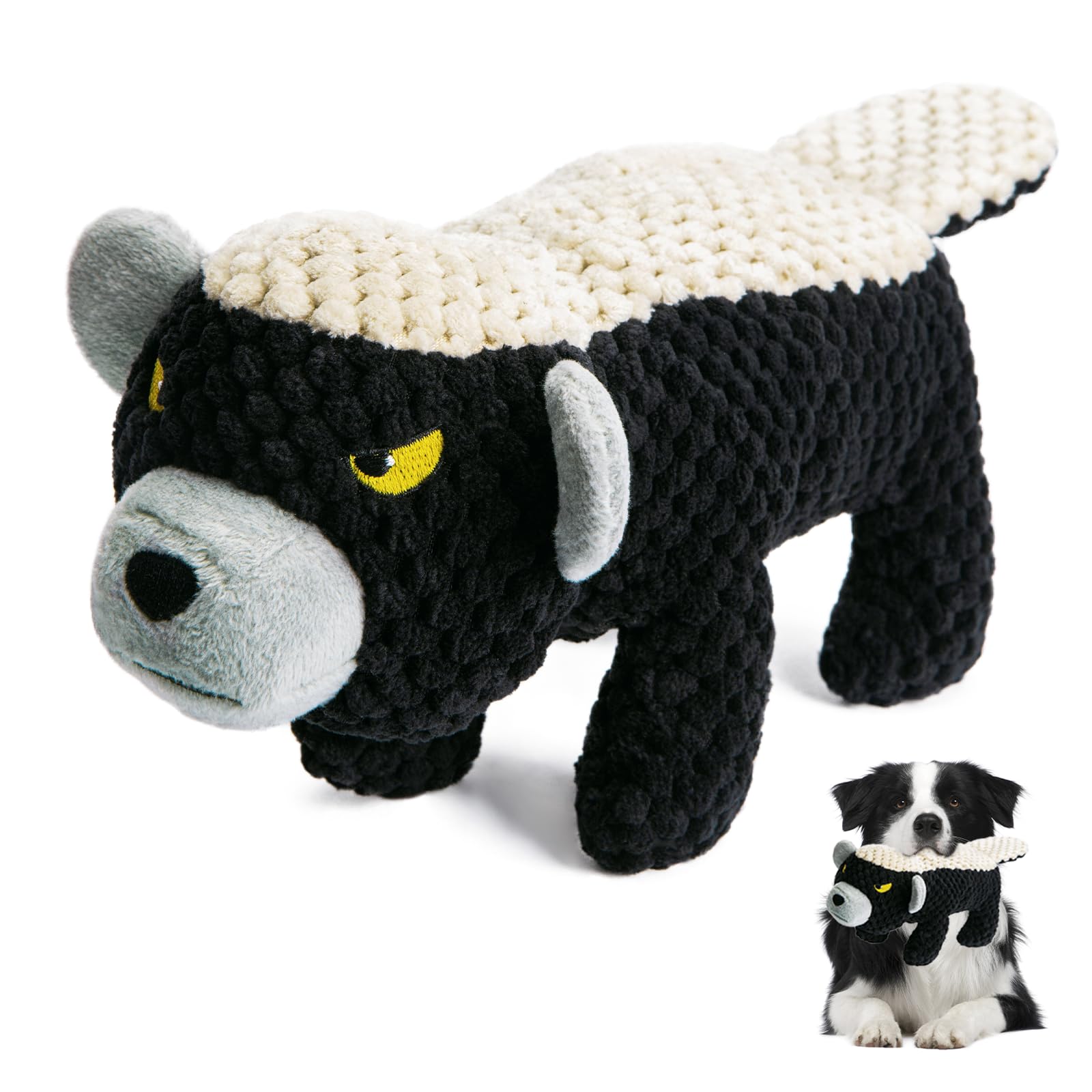 Angelisdoll Tough Dog Toys For Aggressive Chewers, Squeaky Chew Toys To Keep Them Busy, Crinkle Dog Toy For Boredom And Teething