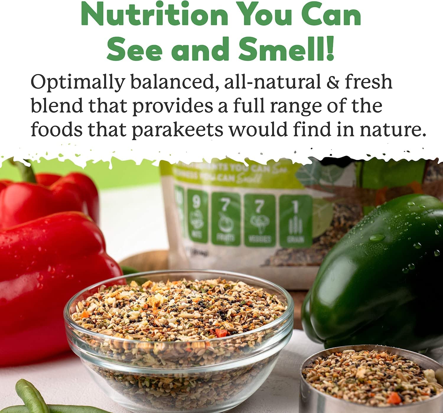 Dr. Harvey's Parakeet Food - Wholesome Seeds, Nuts & Fruits - 4 lb Pack