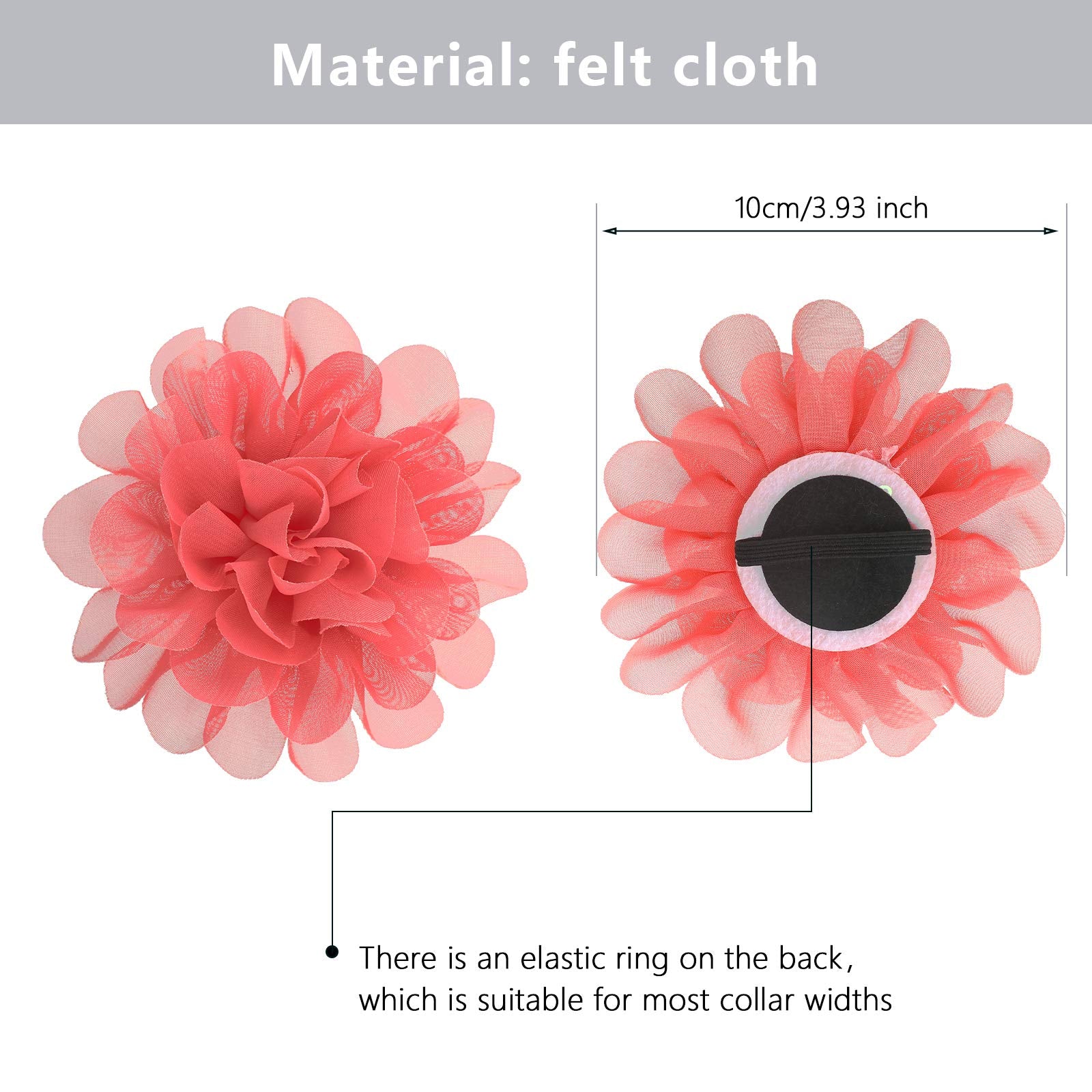 Willbond 30 Pieces Dog Collar Flowers Bulk Pet Flower Bow Ties Multi Color Dog Charms Flower For Cat Puppy Dog Collar Grooming Accessories 30 Colors (10 Cm)
