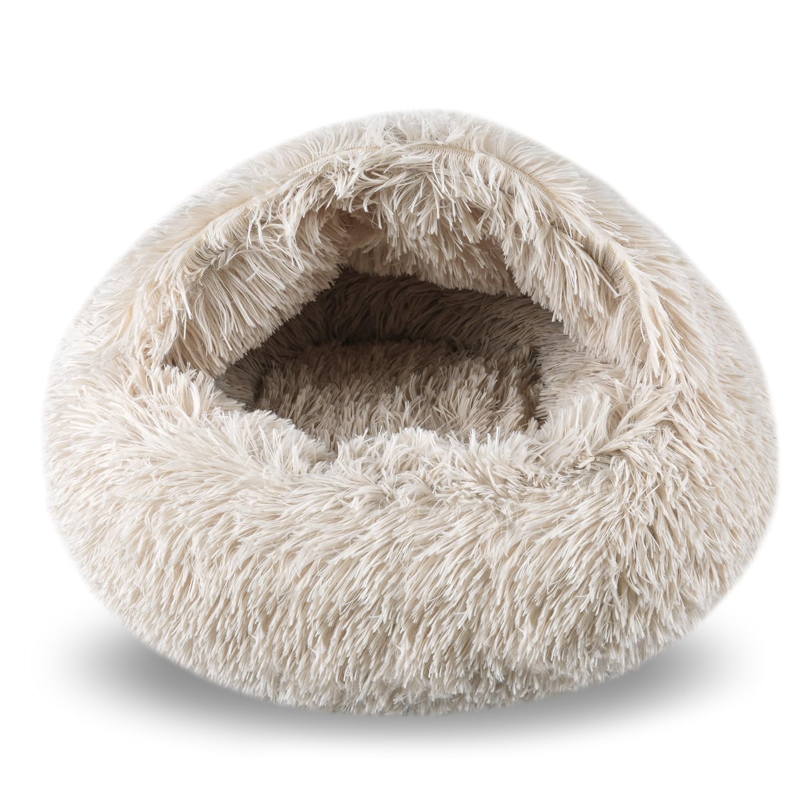 Formycatie Cat Beds For Indoor Cats,Cat Cave For Puppy And Kitty,Calming Small Dog Bed For Small Dogs With Cover Cave,Cozy Warmi