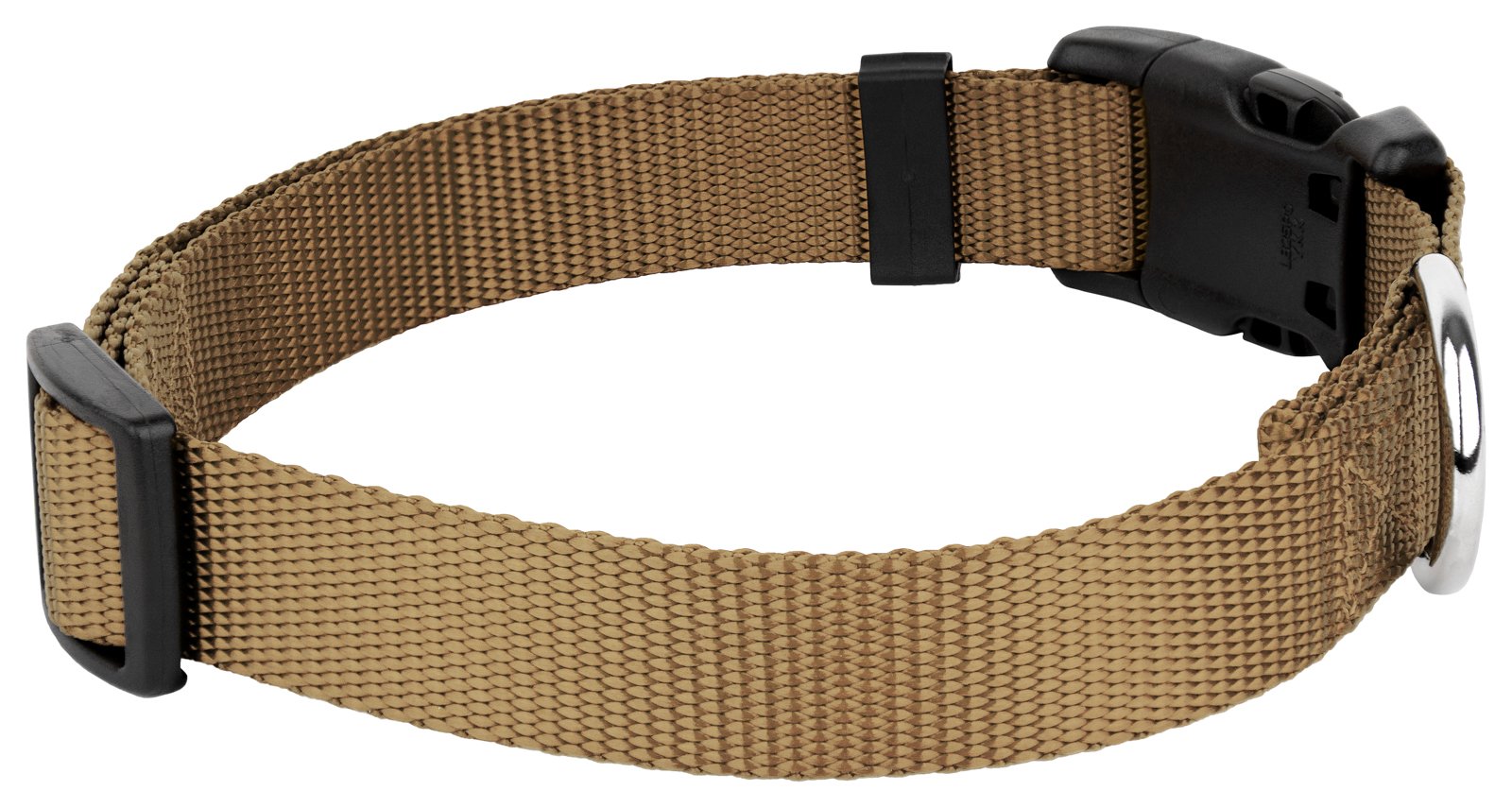 Country Brook Petz - 30+ Vibrant Colors - American Made Deluxe Nylon Dog Collar With Buckle (Micro, 3/8 Inch Wide, Coyote Tan)