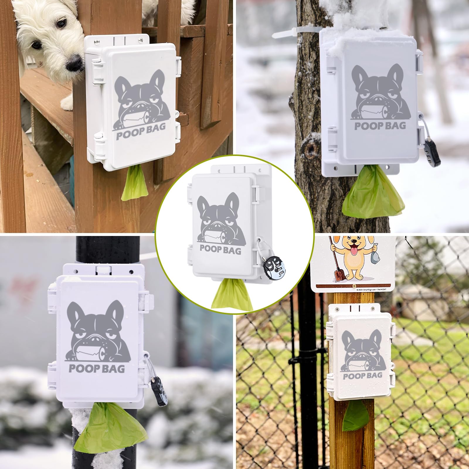 Staypot Heavy Duty Outdoor Dog Poop Bag Dispenser -Wall Mountable, Waterproof Poop Bag Organizer Dispenser For Home, Porch, Lawn