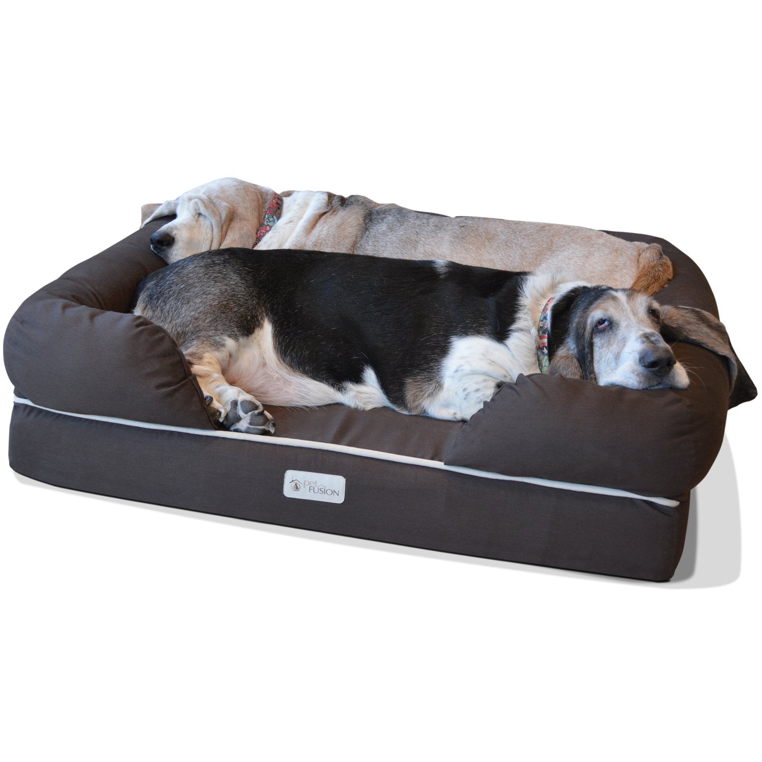 Petfusion Ultimate Dog Bed, Orthopedic Memory Foam, Multiple Sizes/Colors, Medium Firmness Pillow, Waterproof Liner, Ykk Zippers