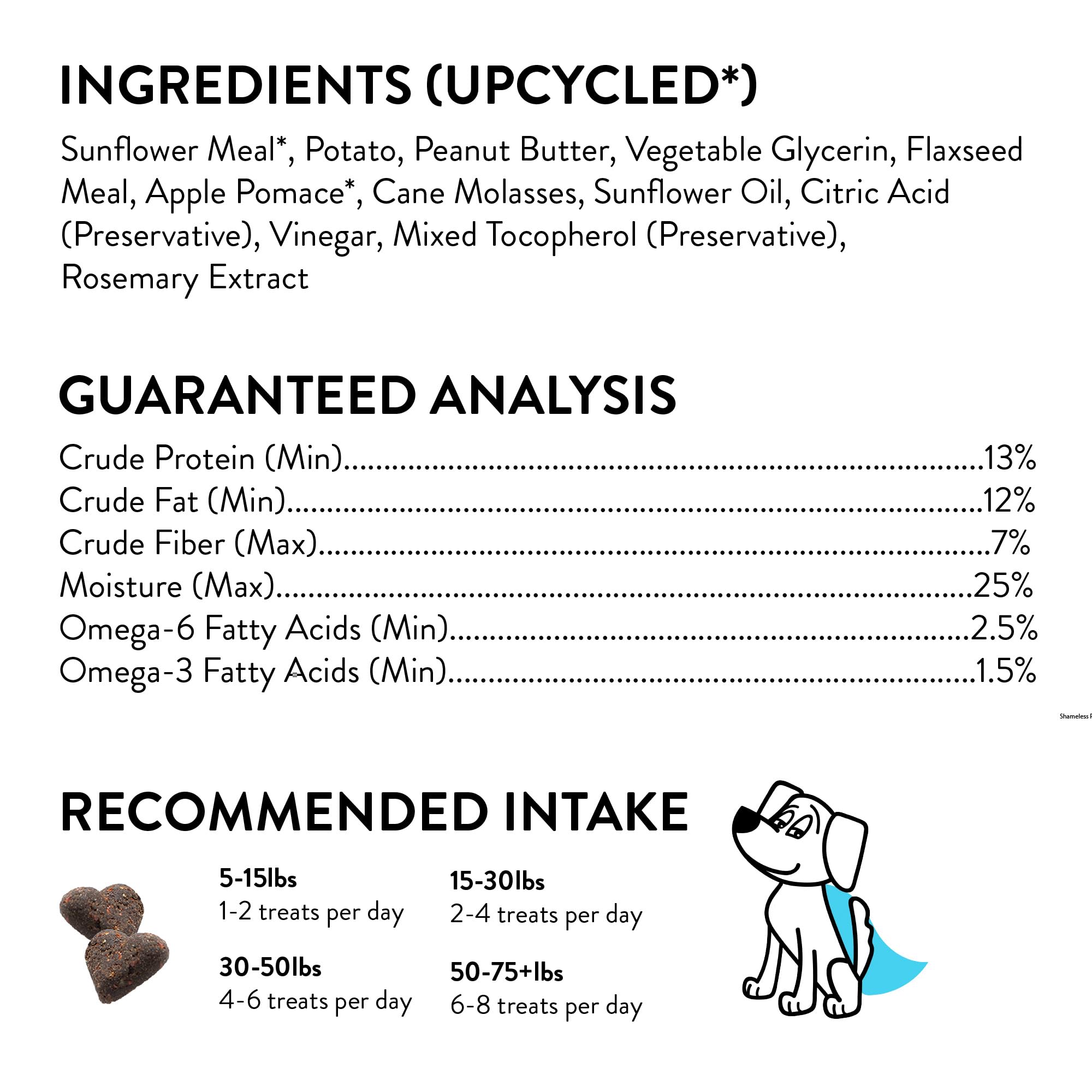 SHAMELESS PETS Natural Grain Free Dog Treats | Made in The USA from Upcycled Food Ingredients (Apple)
