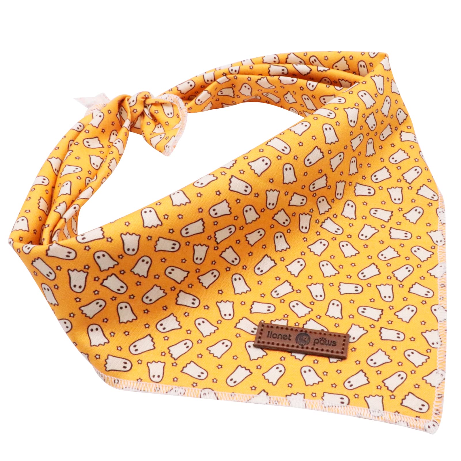 Lionet Paws Halloween Dog Bandana,Fabric Dogs Kerchief For Small Medium Large Dogs,Dog Cotton Triangle Bibs Scarf For Girl Boy