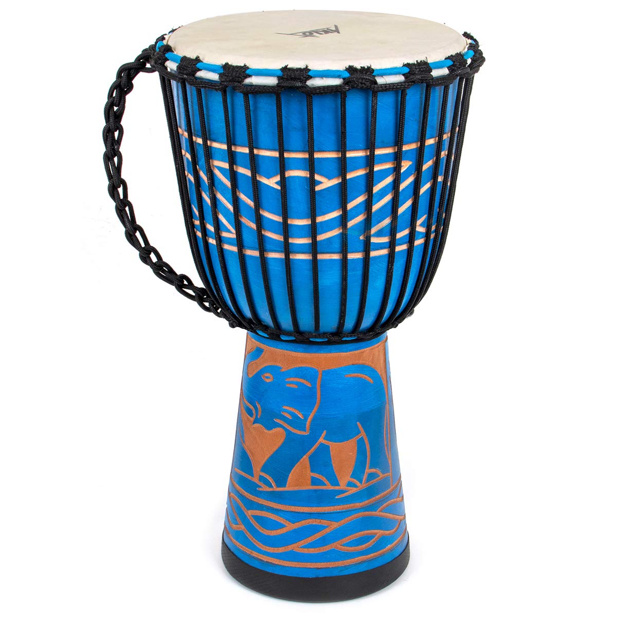 Djembe Drum, Aklot African Drum Hand-Carved 95 X 20 Mahogany Goatskin Drumhead For Starter Beginners Adult