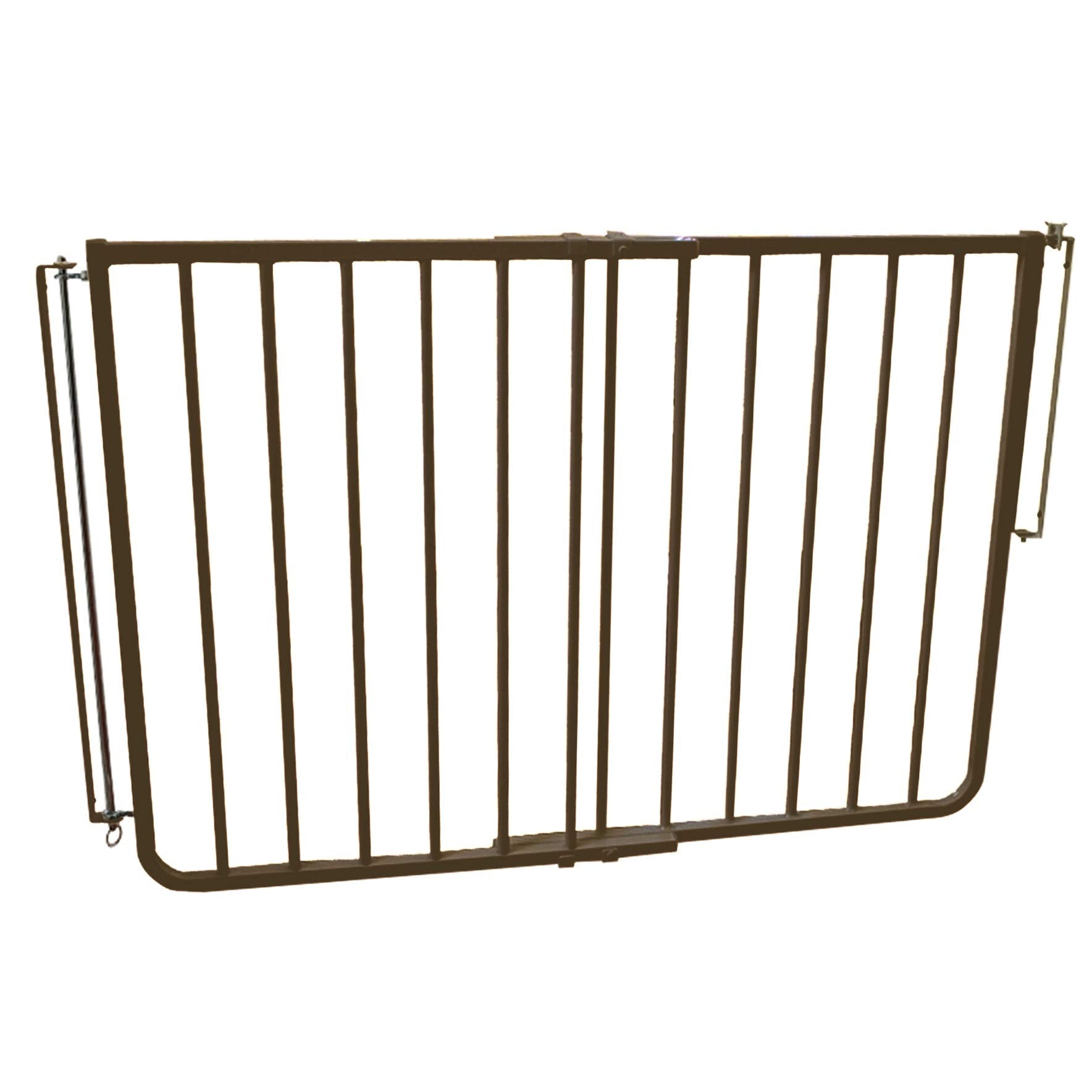 Cardinal Gates Ss30Od Outdoor Baby Gate For Stairs - Adjustable Outdoor Dog Gate - Aluminum Safety Gate For Kids & Pets - Can Be Installed At Angles - 27 To 42.5 Inches Wide - Brown