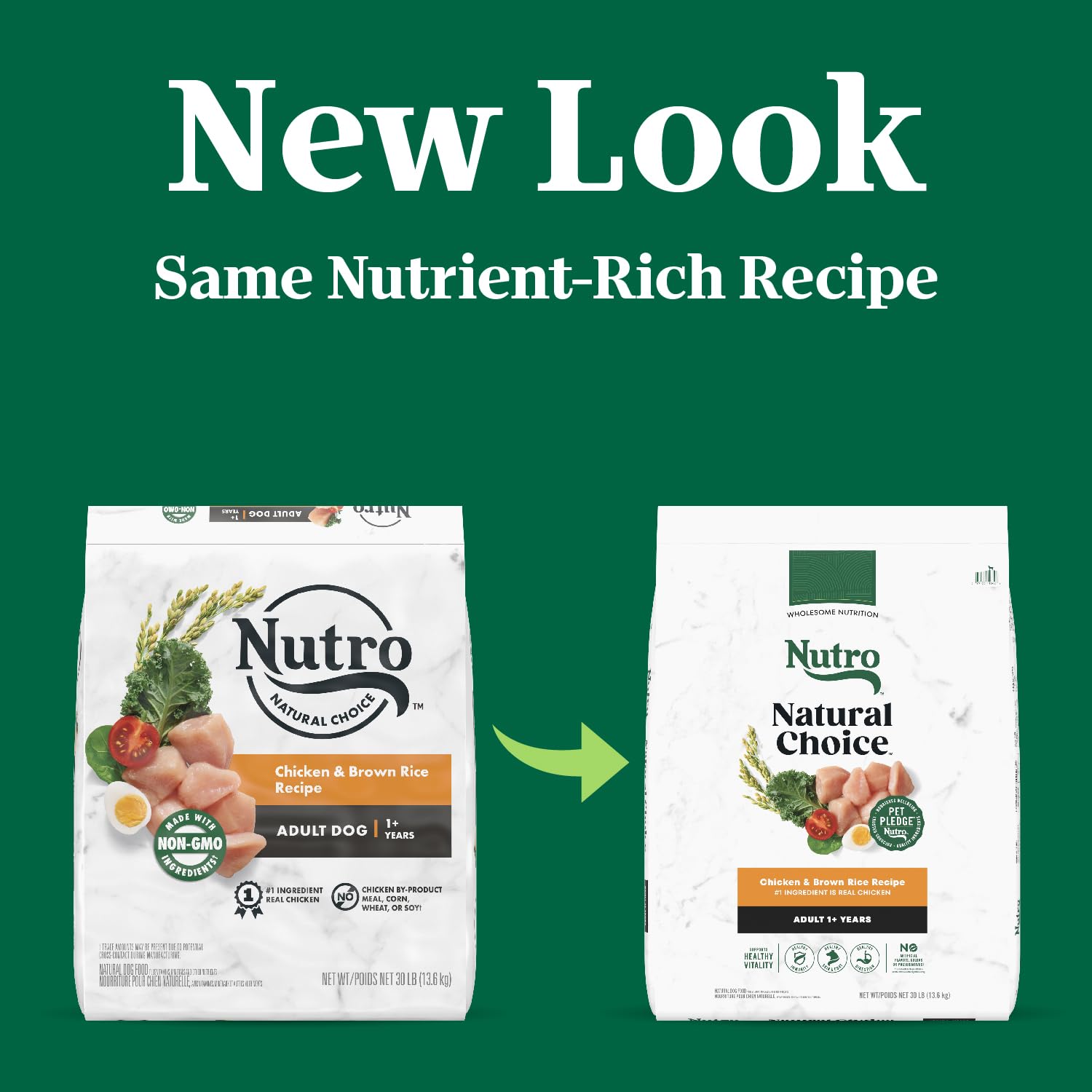 Nutro Natural Choice Adult Dry Dog Food, Chicken and Brown Rice Recipe, 30 lbs.
