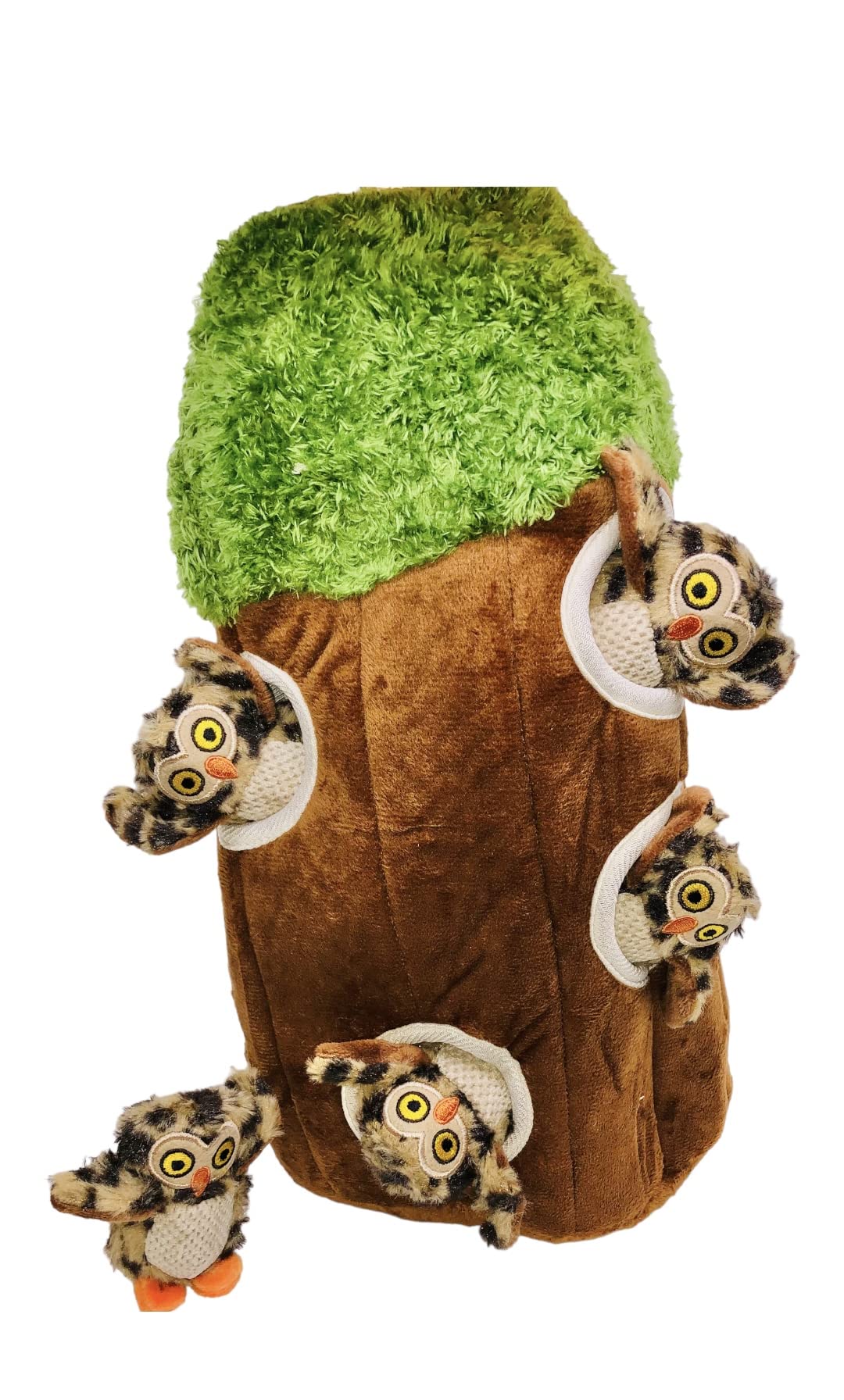 Glow Pups Dog Toy Tree With Hide And Seek Plush Toys, Owl Dog Toy, Dog Squeaky Toy, Puzzle Toy For Small And Medium Size Dogs, Dog Toy With Squeaker, Multipack Dog Toy (Tree With Owls, Large)