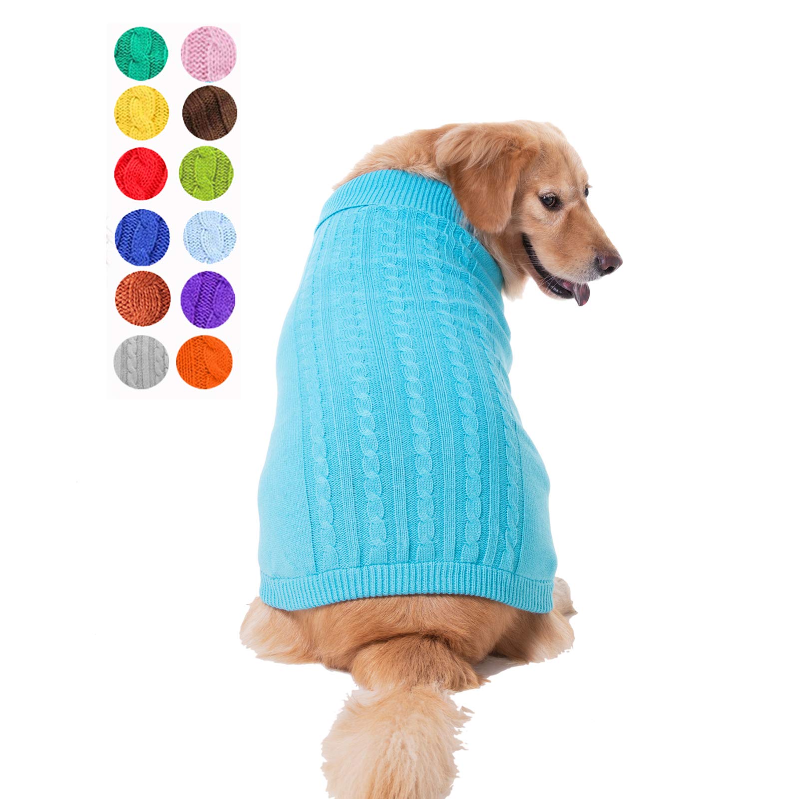 Dog Sweater, Dog Sweaters For Medium Large Dogs Girl Boy, Cute Knitted Classic Turtleneck Warm Dog Winter Clothes Costume Cat Sw