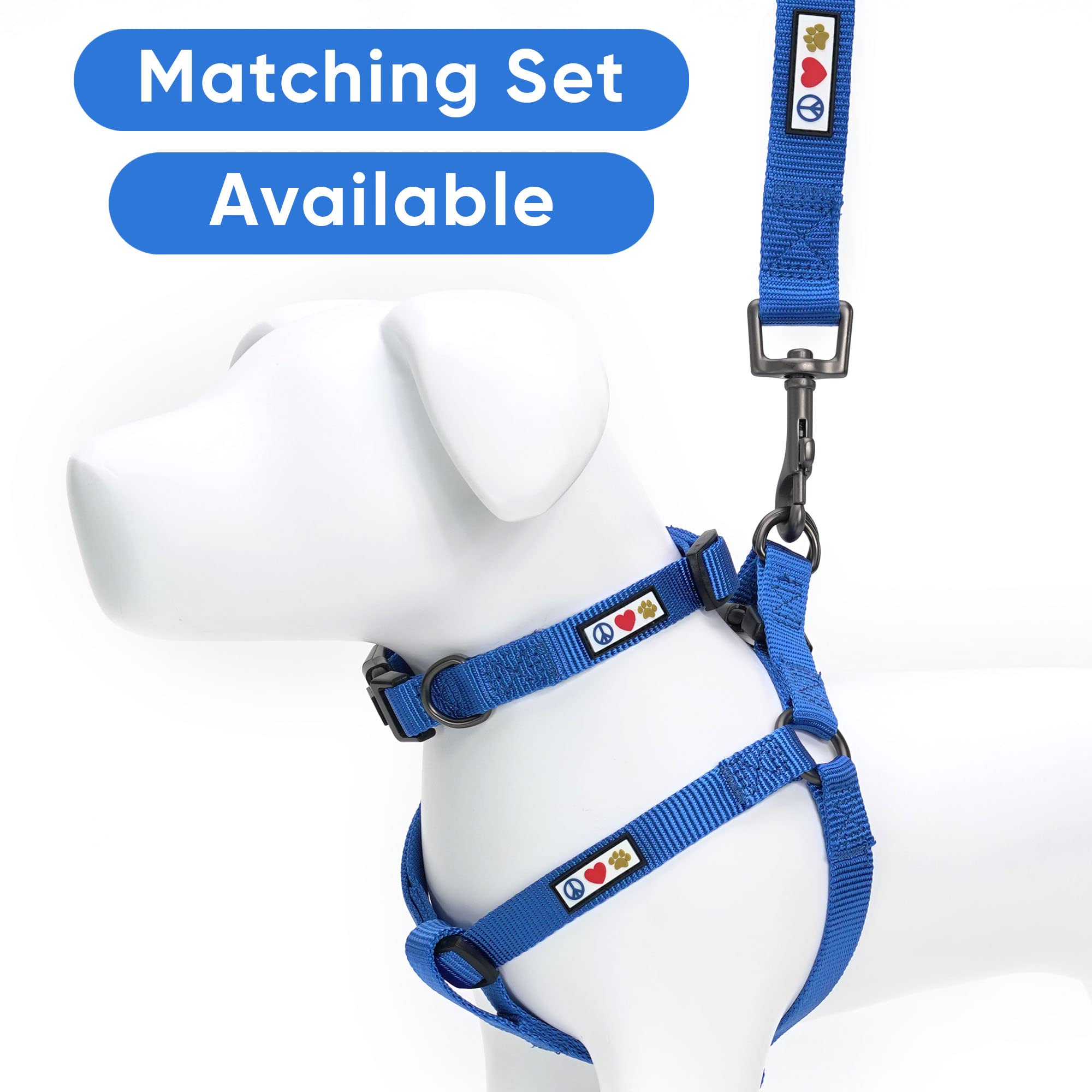 Pawtitas Dog Collar For Large Dogs Adjustable Dog Collar Heavy Duty Waterproof Collars For Dogs With Quick-Release Buckle - Blue
