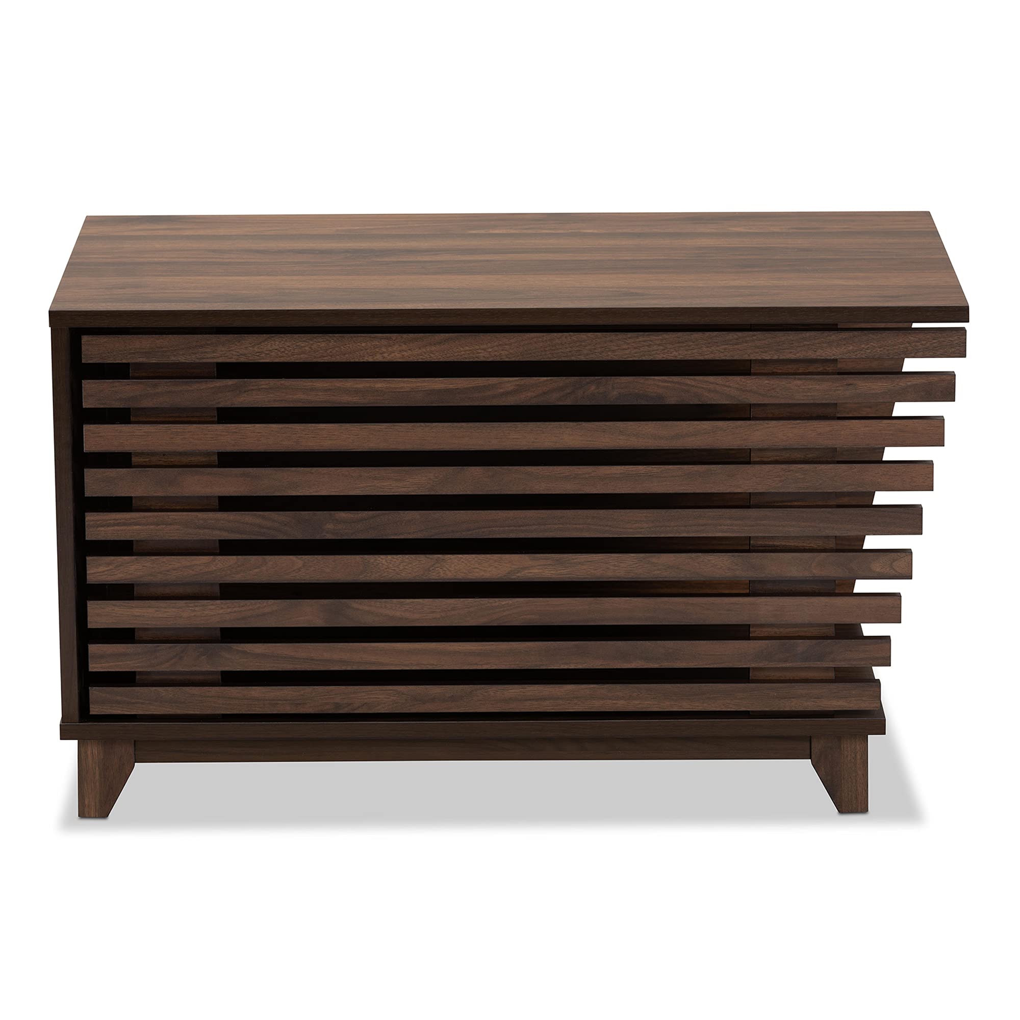 Baxton Studio Eckhart Modern And Contemporary Walnut Brown Finished Wood Cat Litter Box Cover House