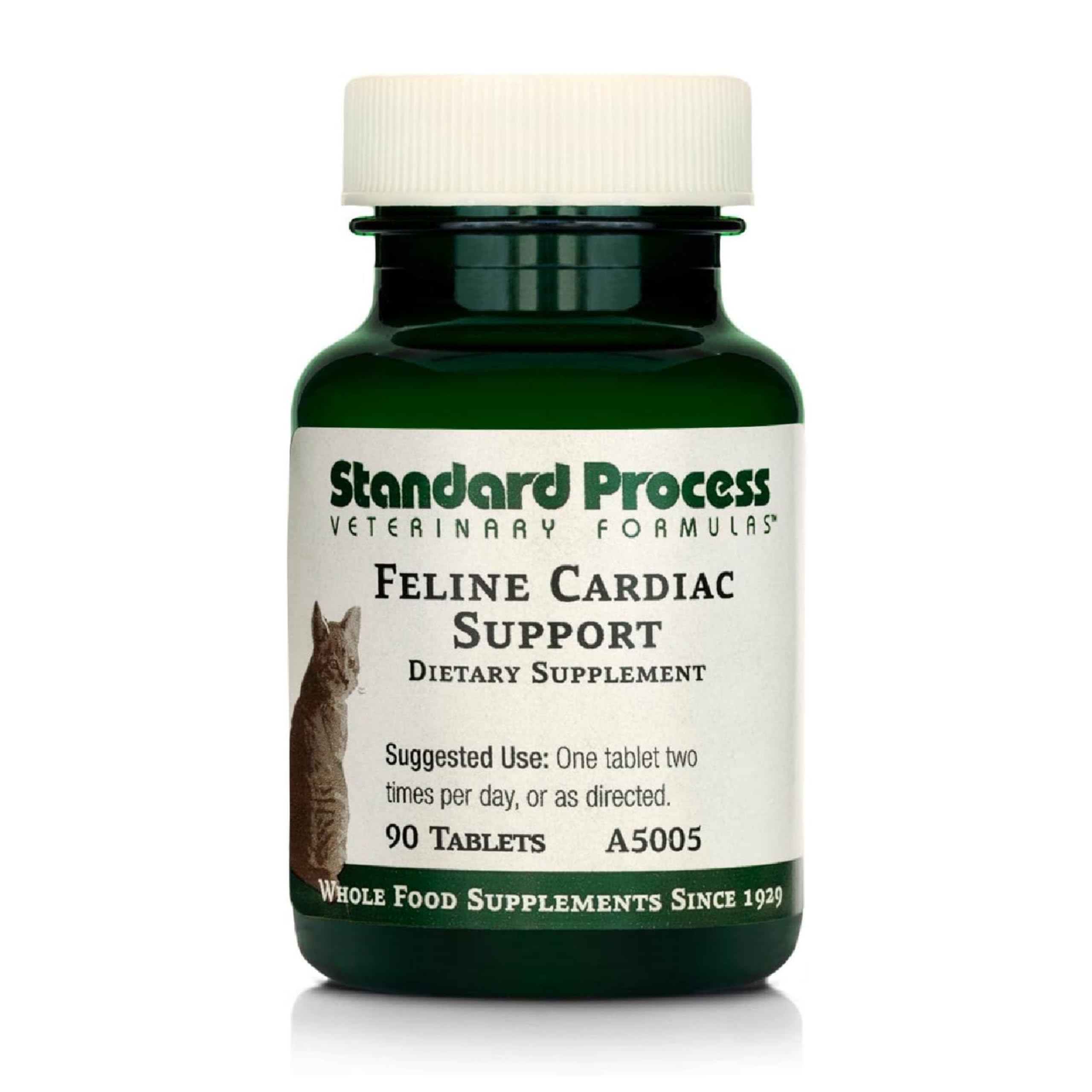Standard Process Inc. Feline Cardiac Support - Cardiovascular System Supplement for Felines - Dietary Cat Supplement to Support 