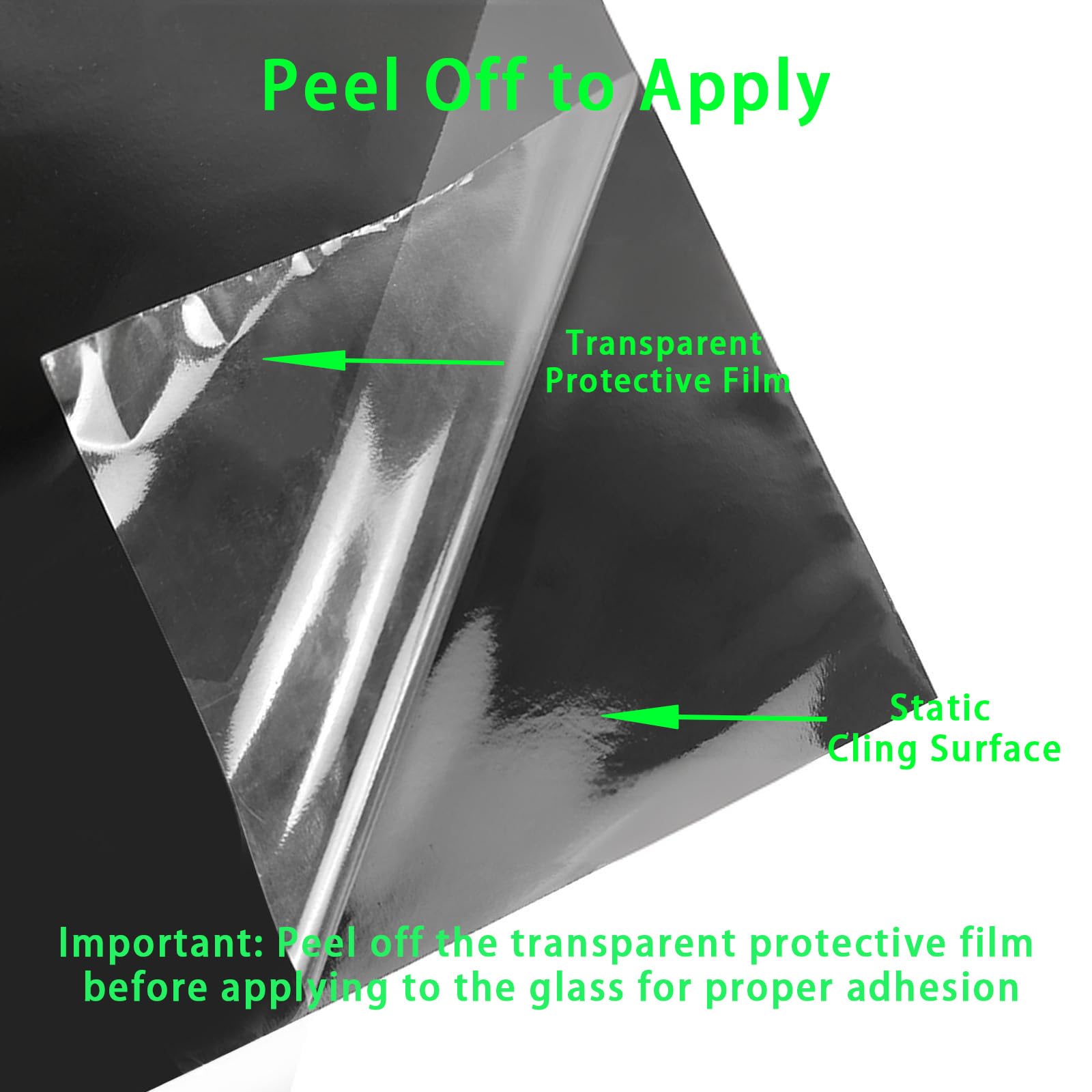 Fish Tank Aquarium Background - Black, Electrostatic Adhesion, Glue-Free, Easy Installation, Traceless Removal, Size 11.8 X 39 I