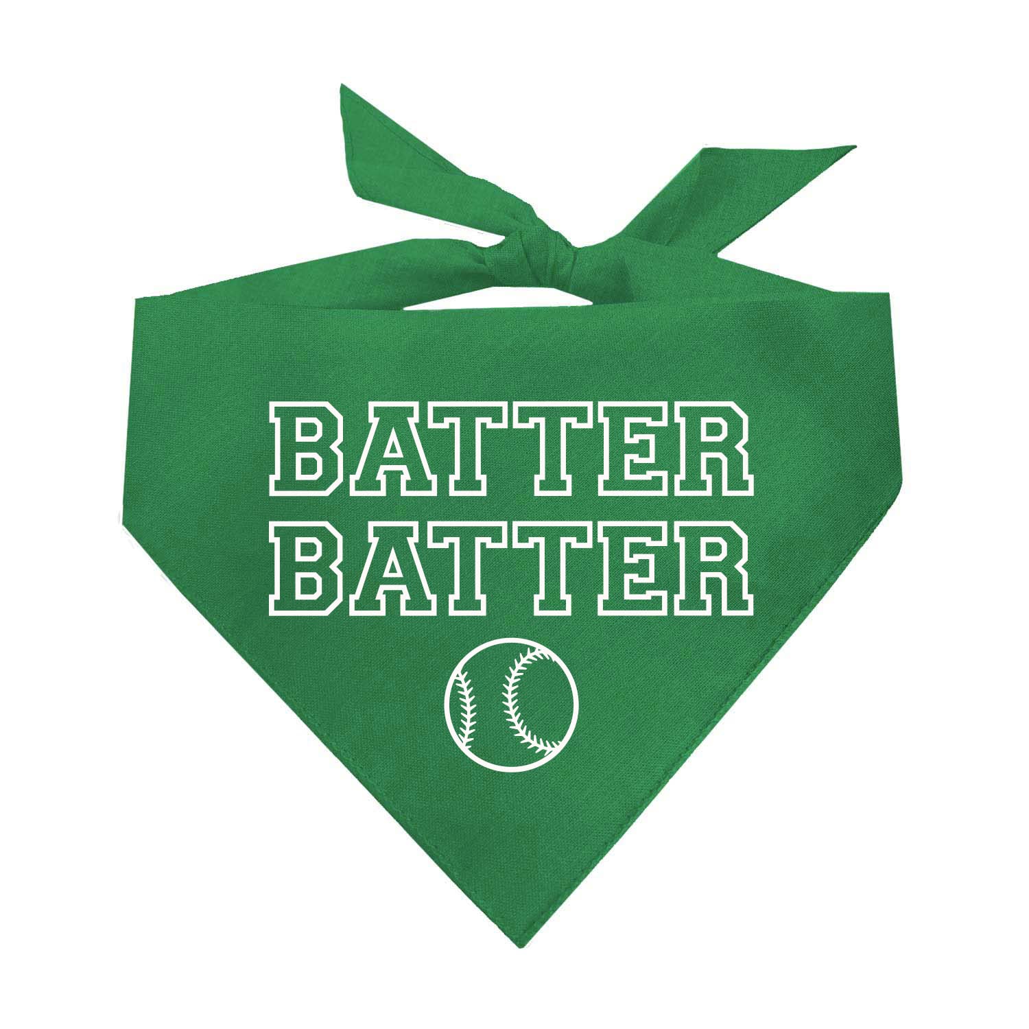 Batter Batter Baseball Dog Bandana (1050 Green, X-Small)