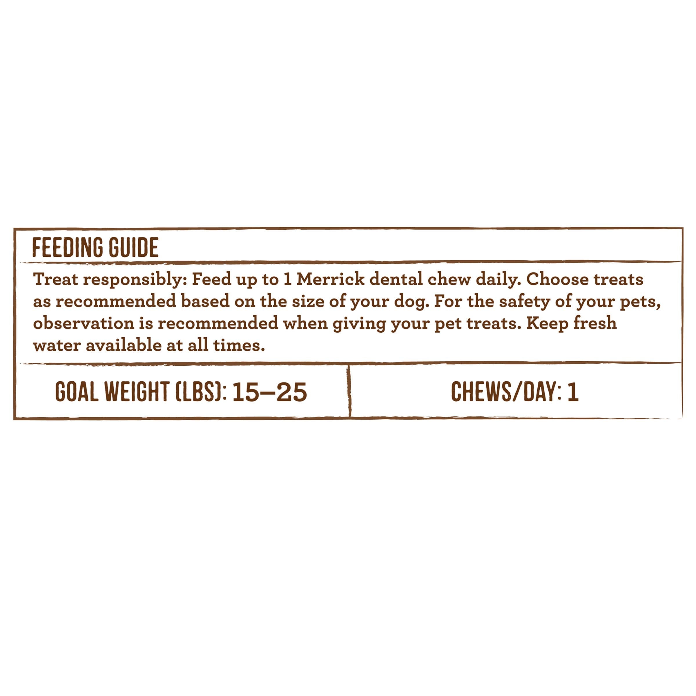 Merrick Fresh Kisses Natural Dental Chews, Toothbrush Treat Shape Infused With Real Mint, Small Dogs 15-25 Lbs - 15 ct. Bag