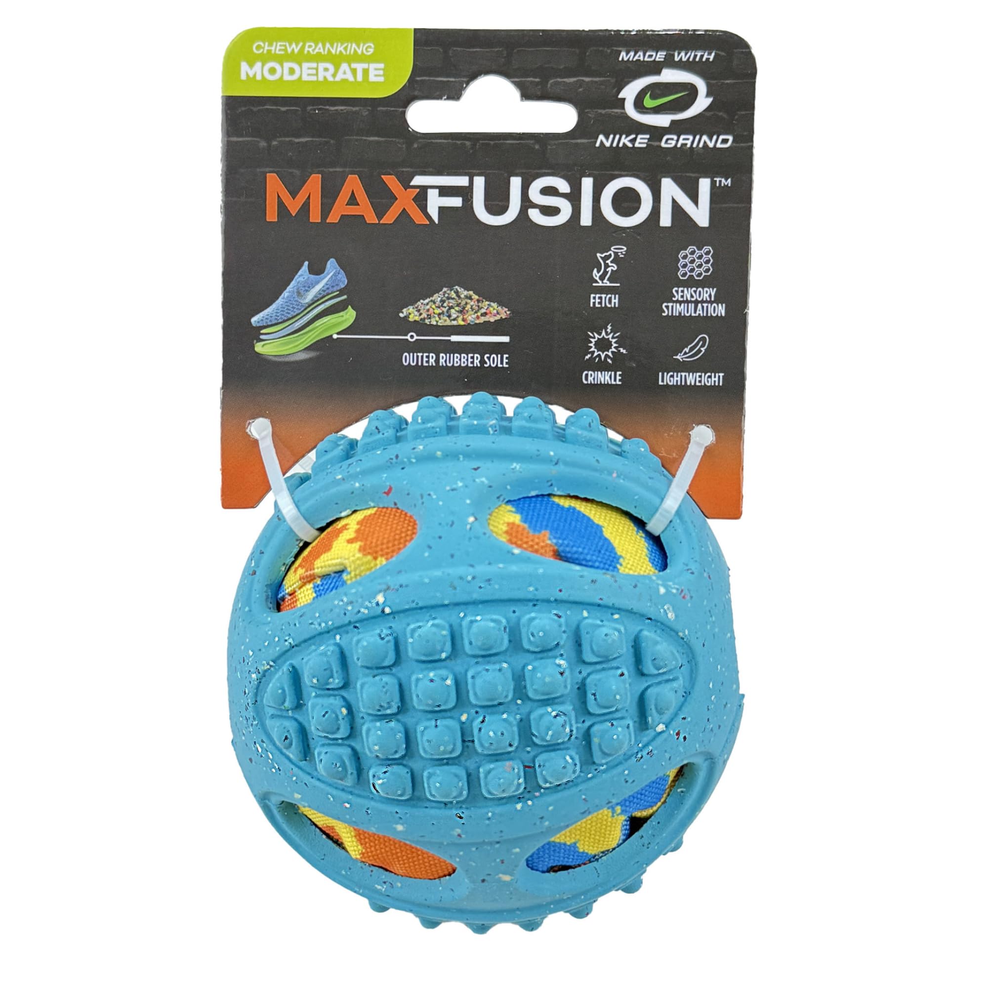 Max Fusion With Nike Grind, Arlee Meteor Dog Toy, Chew Toy For Play, Fetch, Tug, M