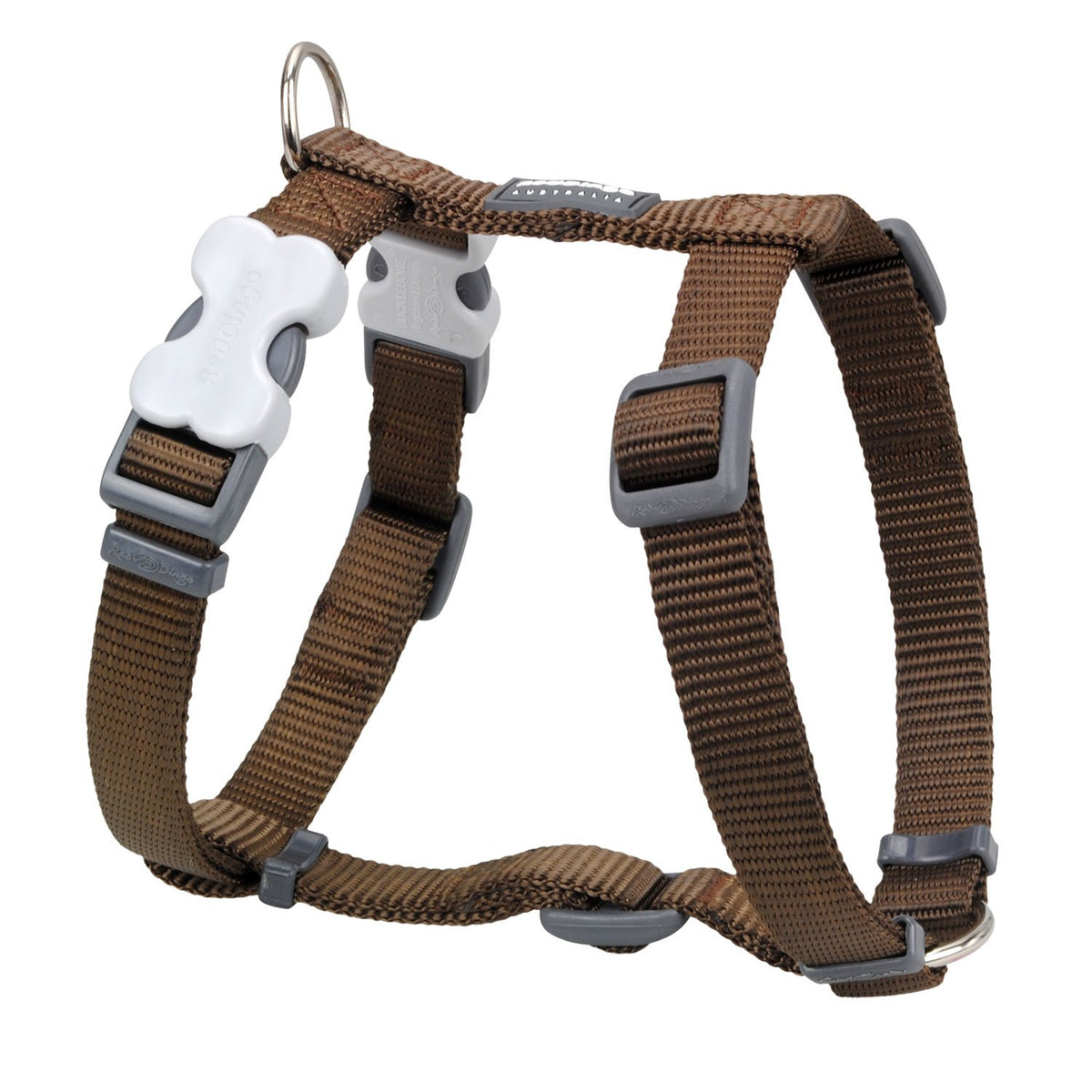 Red Dingo Plain Brown Dog Harness 15Mm X (Neck: 30-48Cm / Body 36-54Cm)
