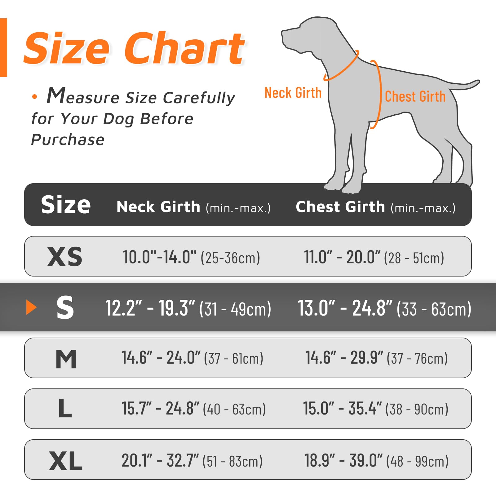 Eagloo Dog Harness Small Sized Dog, No Pull Service Vest With Reflective Strips And Control Handle, Adjustable And Comfortable For Easy Walking, No Choke Pet Harness With 2 Metal Rings, Orange, S