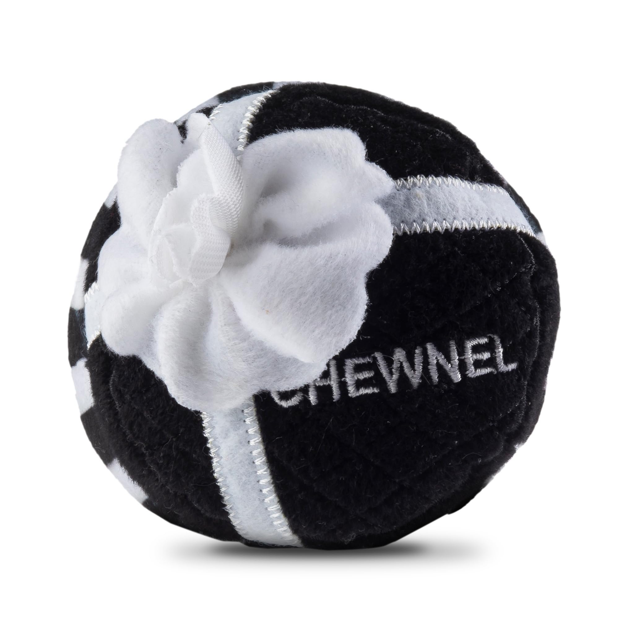Dog Diggin Designs Chewnel Plush Dog Toy Gift Box | Luxury-Inspired Parody Designer Gift Box with Squeaker, Soft Plush Interacti