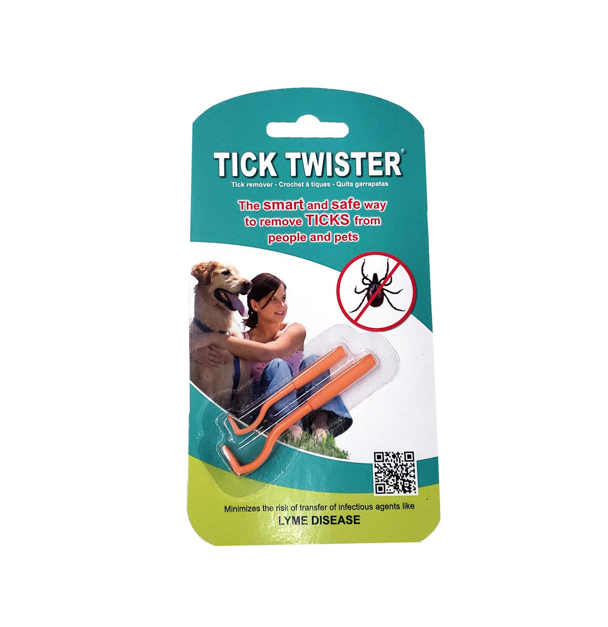 Tick Twister 00100-O Single, Orange, One Set Tick Remover Small And Large