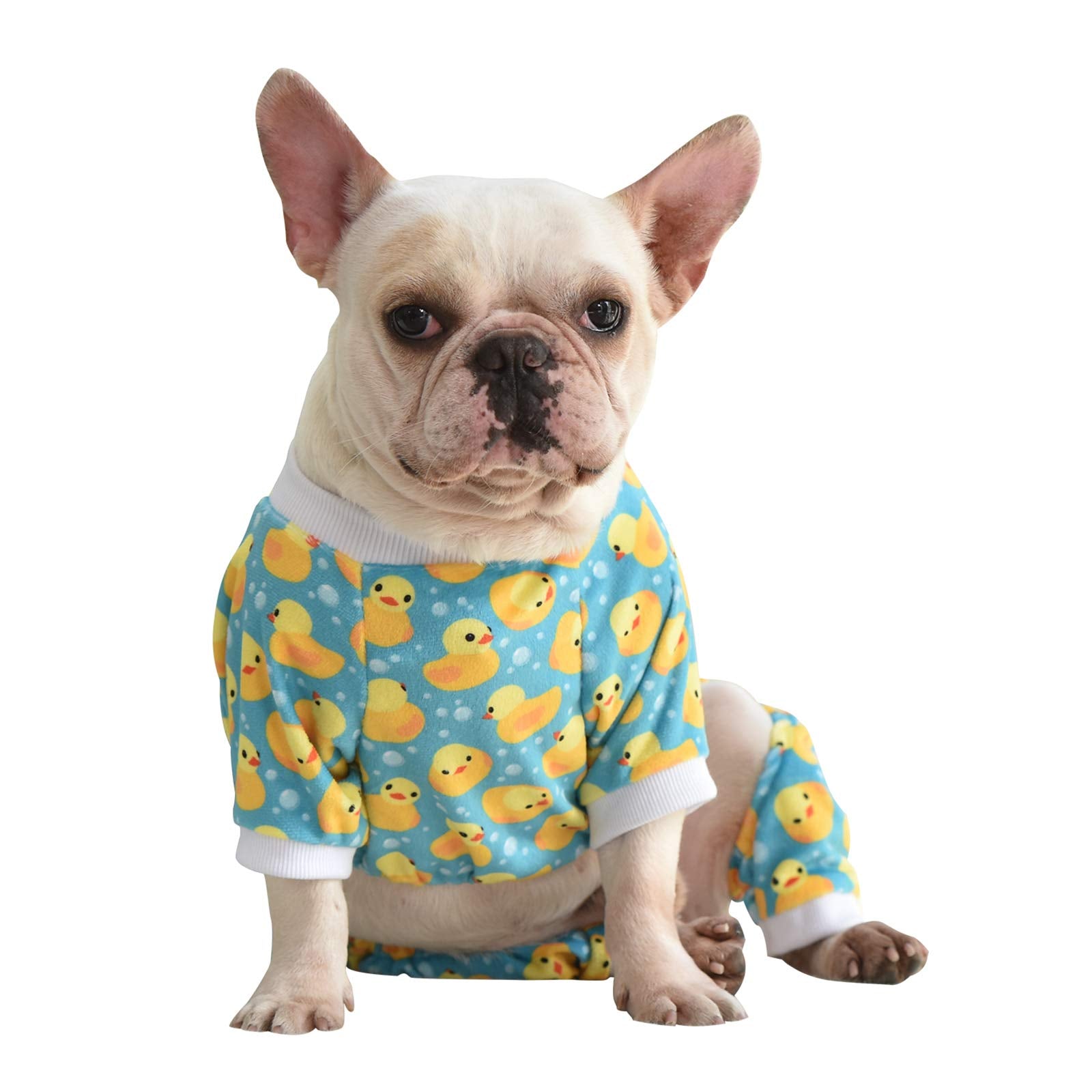 CuteBone Dog Christmas Pajamas Puppy Onesies Small Dogs Soft Pjs Coat Cat Apparel Comfy Pet Clothes Outfit Doggie Bodysuit P50XS