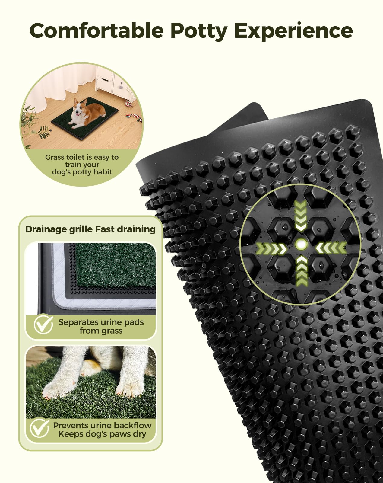 Dog Grass Pad With Tray, 30''X20'' Medium Grass Pad For Dogs Potty With 2Pcs Artificial Grass, Indoor Dog Litter Box For Balcony