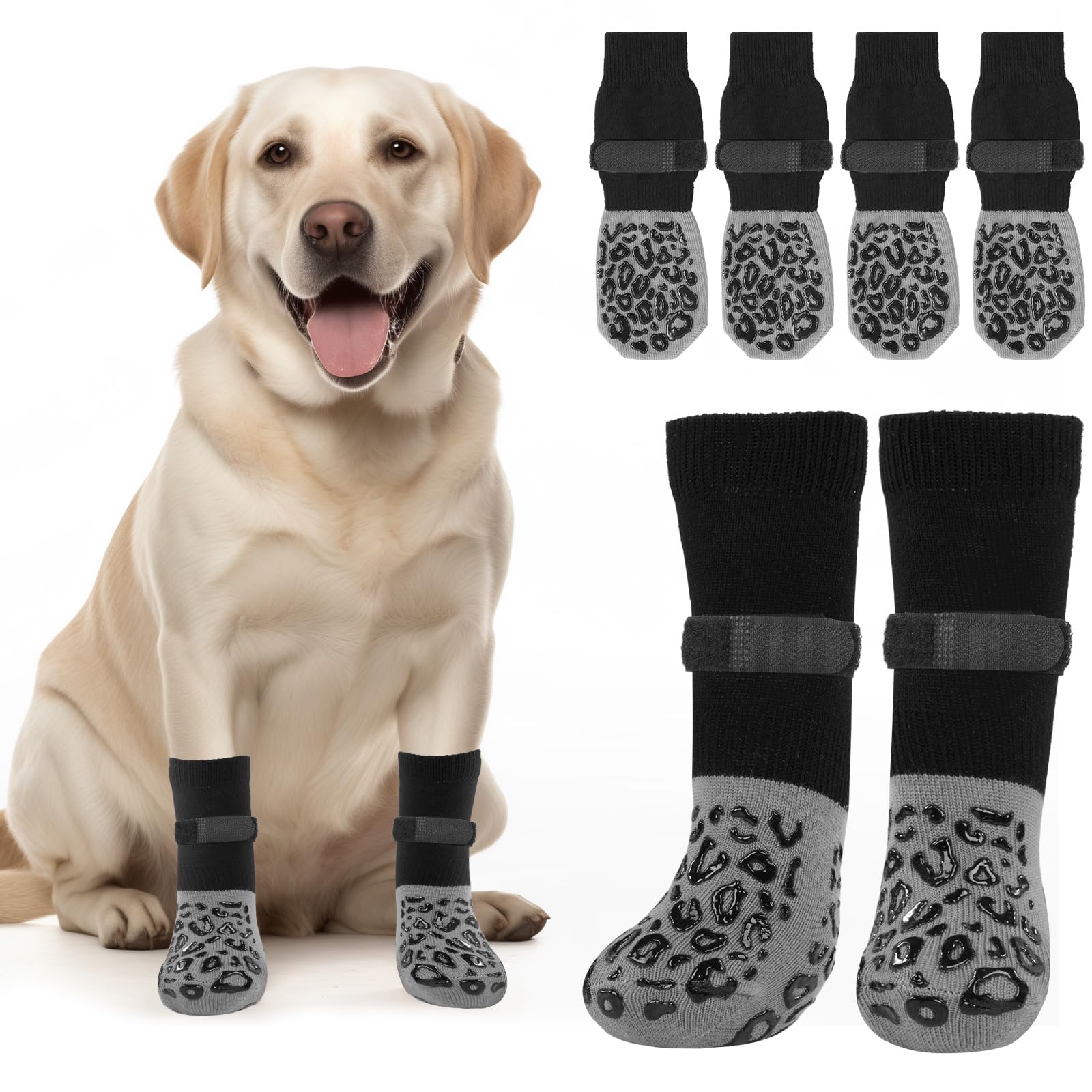 Pick For Life Non Slip Dog Socks With Grippers Prevent From Licking Paws,Anti-Slip Dogs Grip Socks For Senior Dogs On Hardwood F