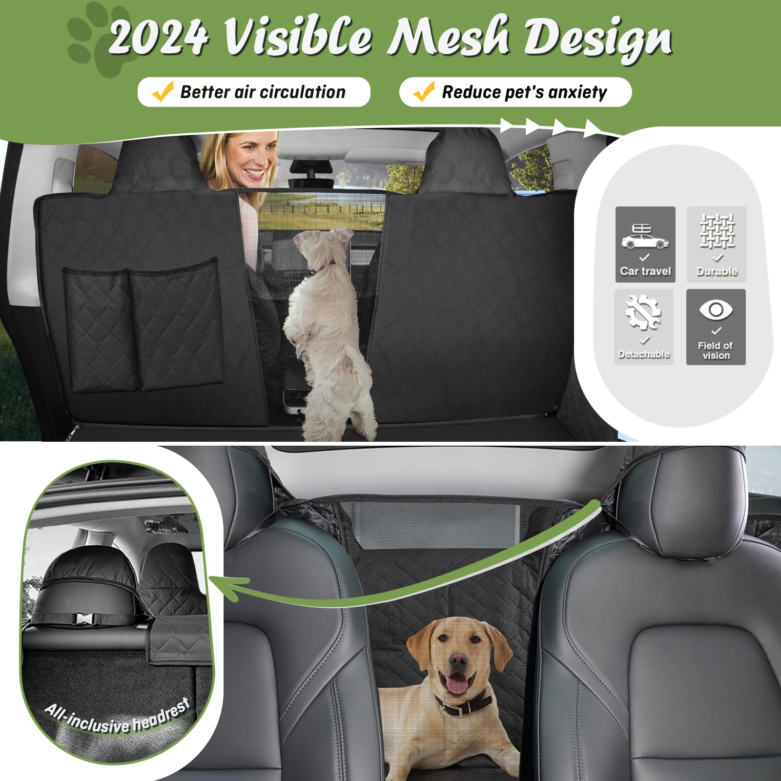 Shademax Custom For Toyota Tundra Rear Seat Pet Cover 2024 2023 2022 Dog Car Seat Cover For Back Seat Pet Mat Protector Waterpro