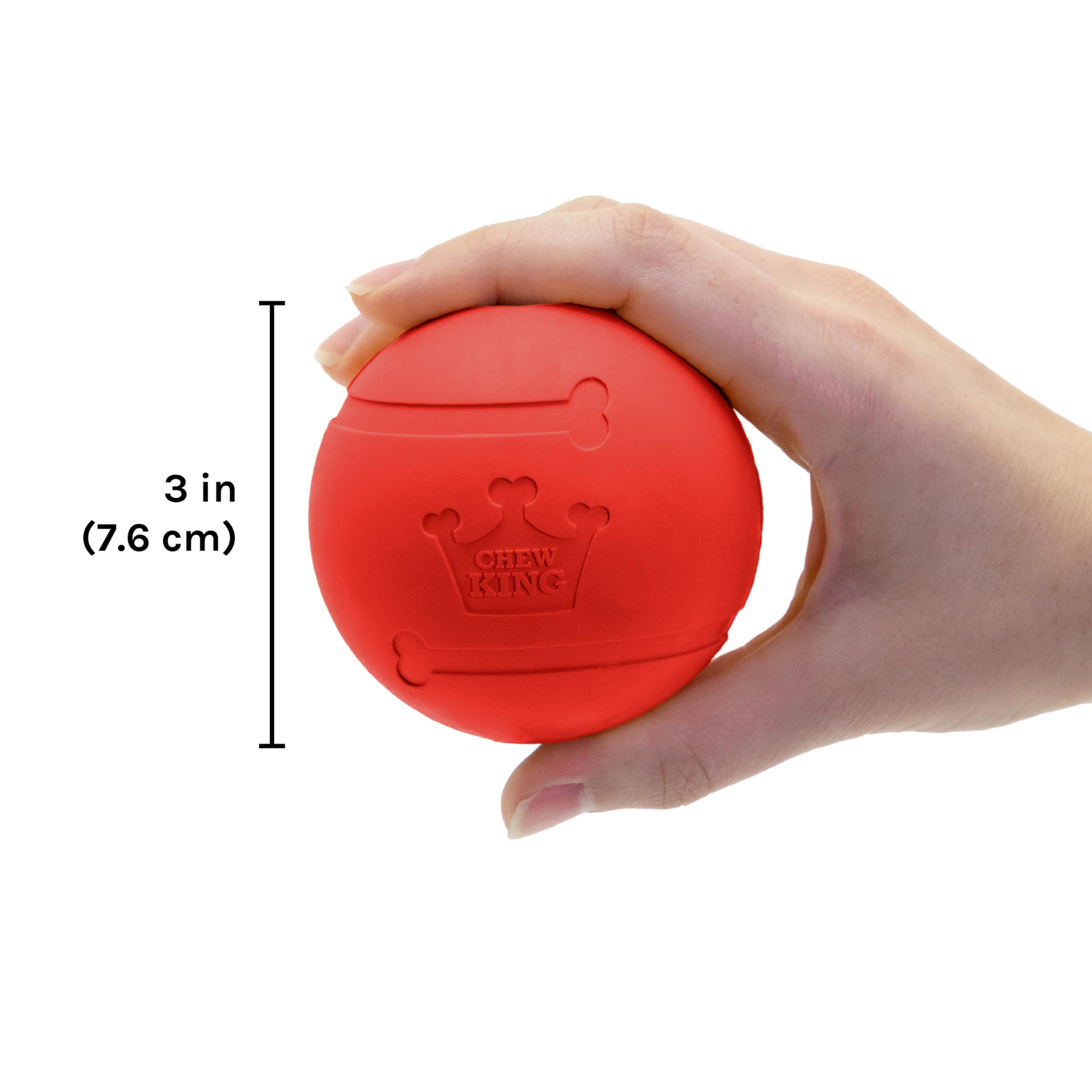 Chew King Flavored Rubber Ball Collection, 3 Inch Beef Flavor Rubber Balls 2-Pk