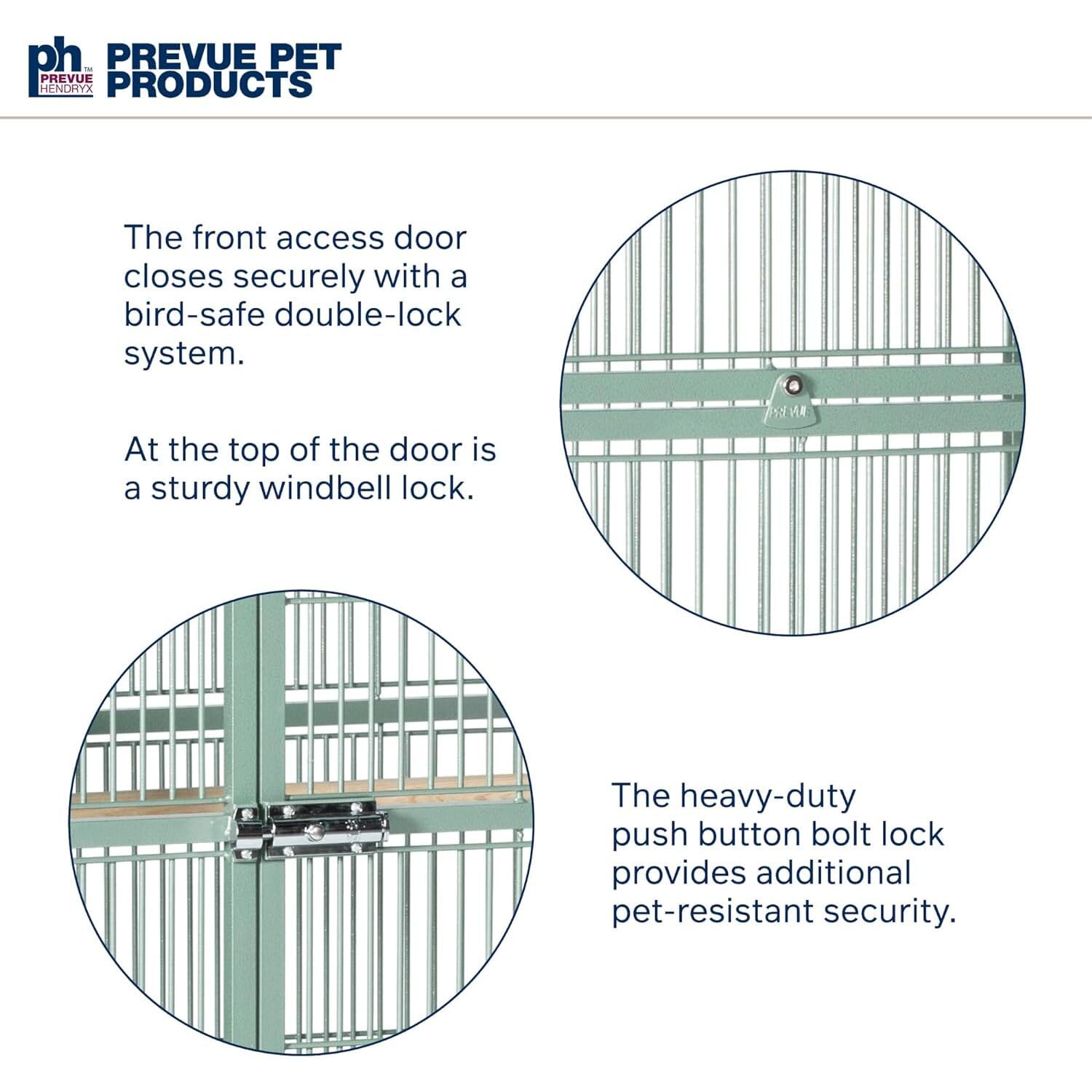 Prevue Hendryx Pet Products Wrought Iron Select Bird Cage 3153Sage, Sage Green, 30-Inch By 22-Inch By 63-Inch