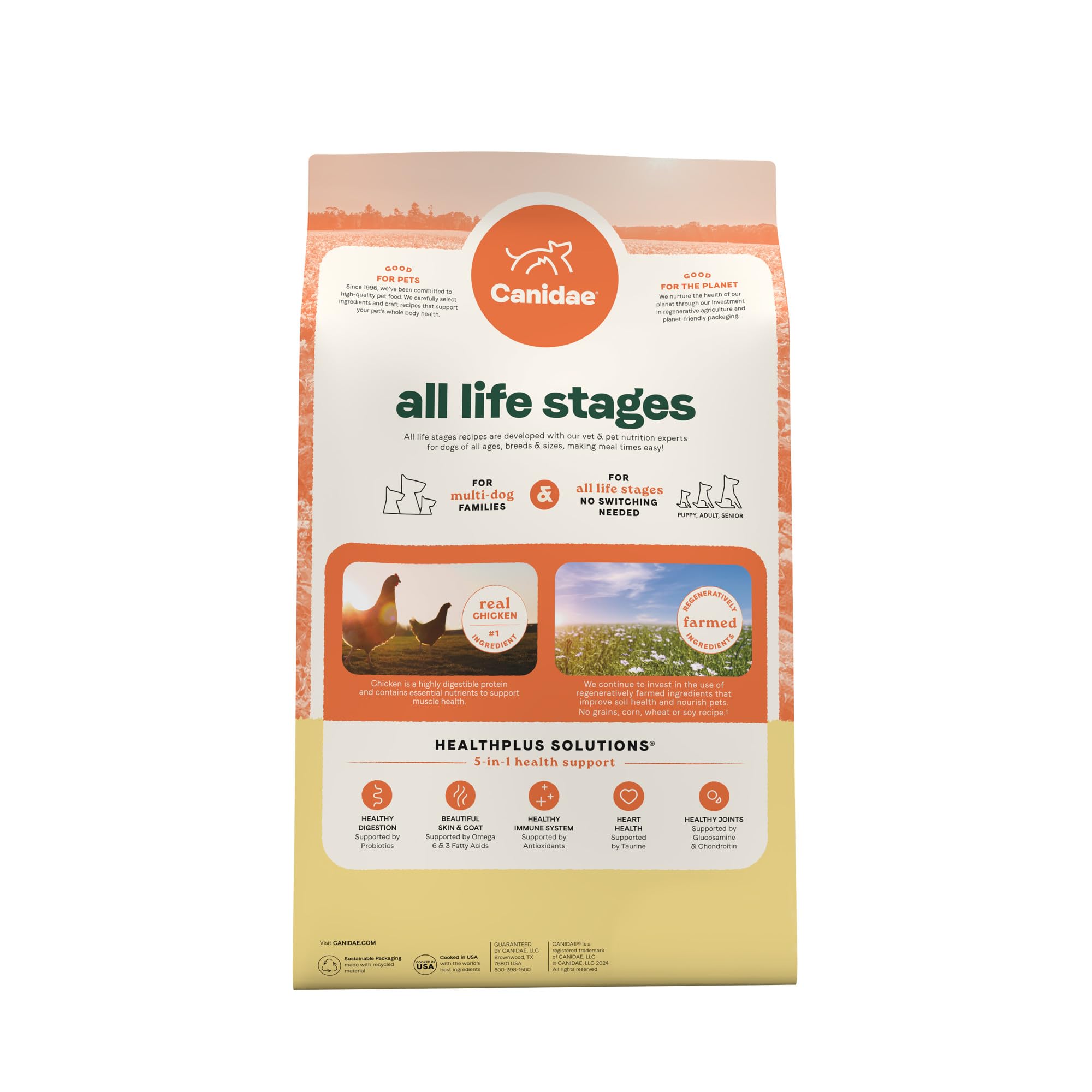 Canidae All Life Stages Real Chicken & Potato Recipe - High Protein and Grain-Free Premium Dry Dog Food for All Ages, Breeds, an